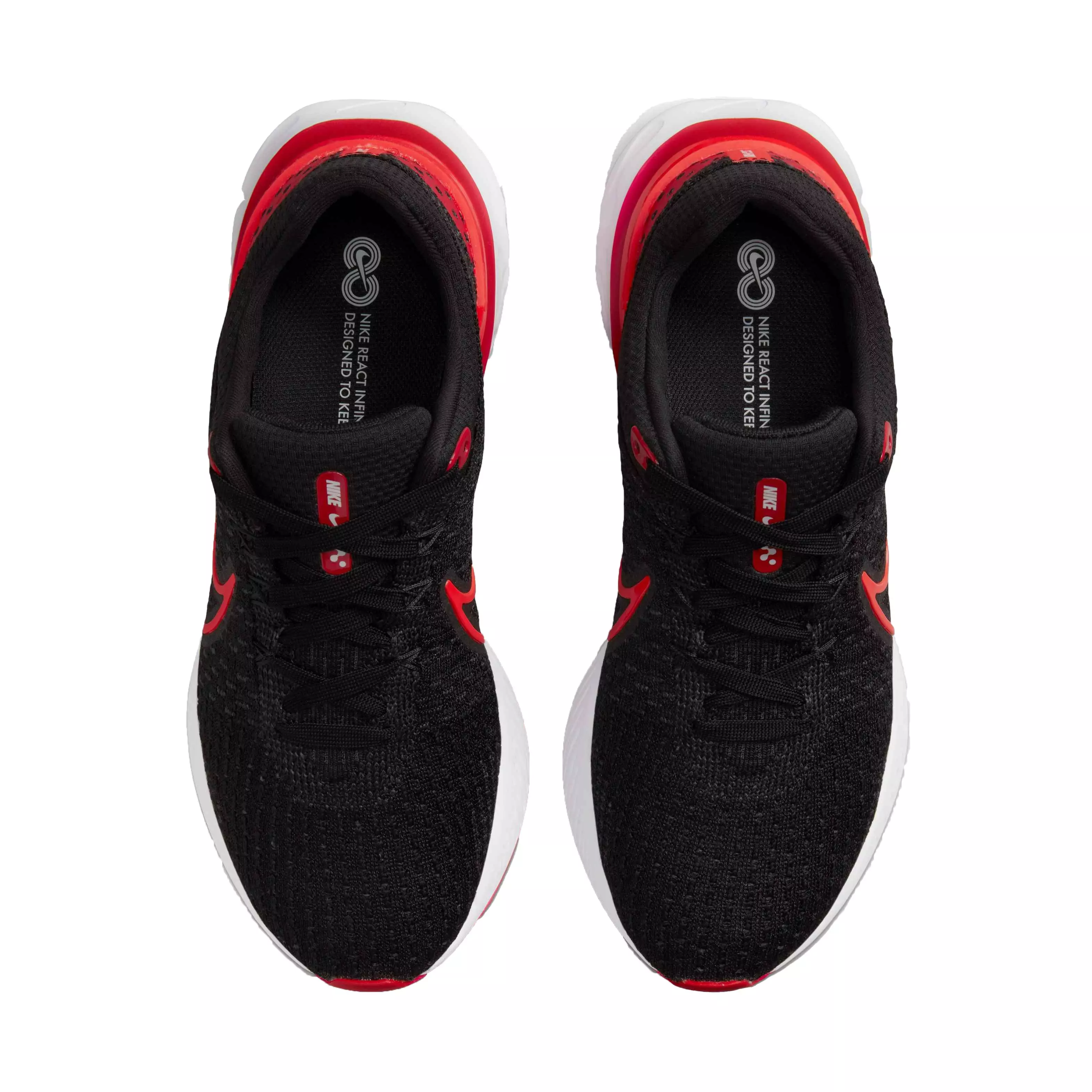 Nike React Infinity 3 "Black/Bright Crimson/University Red" Women's Running Shoe - BLACK