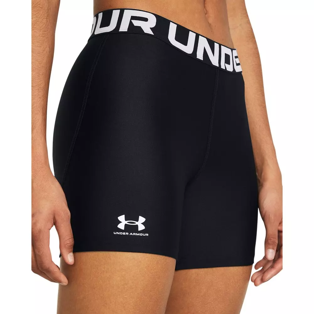 Under Armour Women's HeatGear Middy 5" Shorts - Black/White - BLACK/WHITE