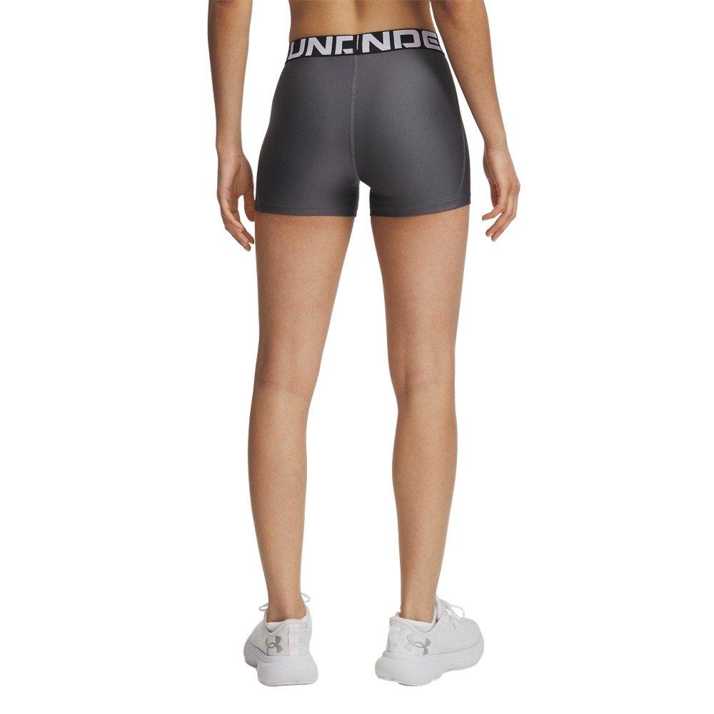 Under Armour Women's HeatGear Shorty 3" Shorts - Grey/White - GREY/WHITE Thumbnail View 2