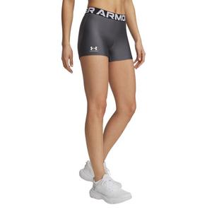 Under Armour Women's HeatGear Shorty 3" Shorts - Grey/White