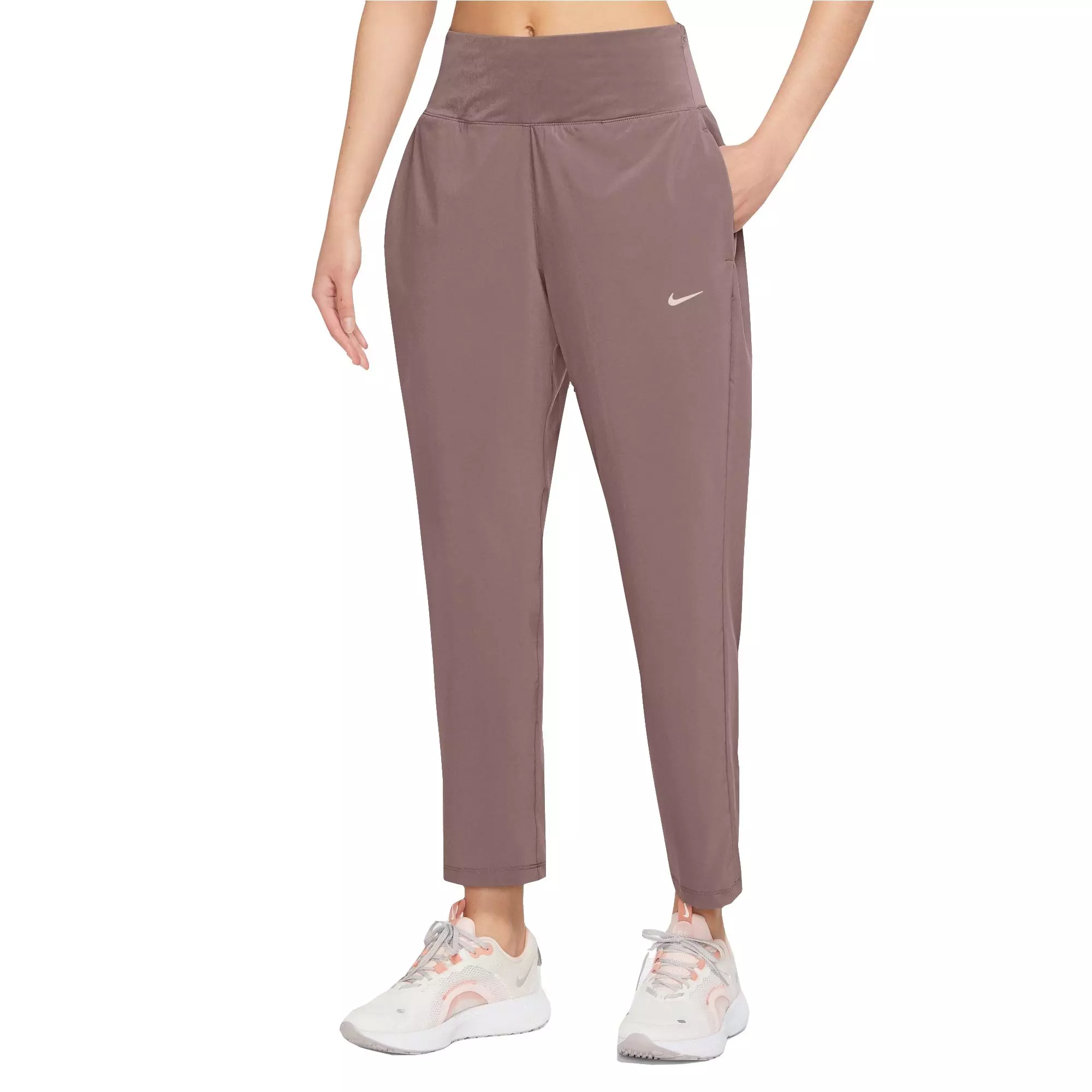 Nike Women's Dri-FIT Swift Mid-Rise Running Pants - Mauve - MAUVE