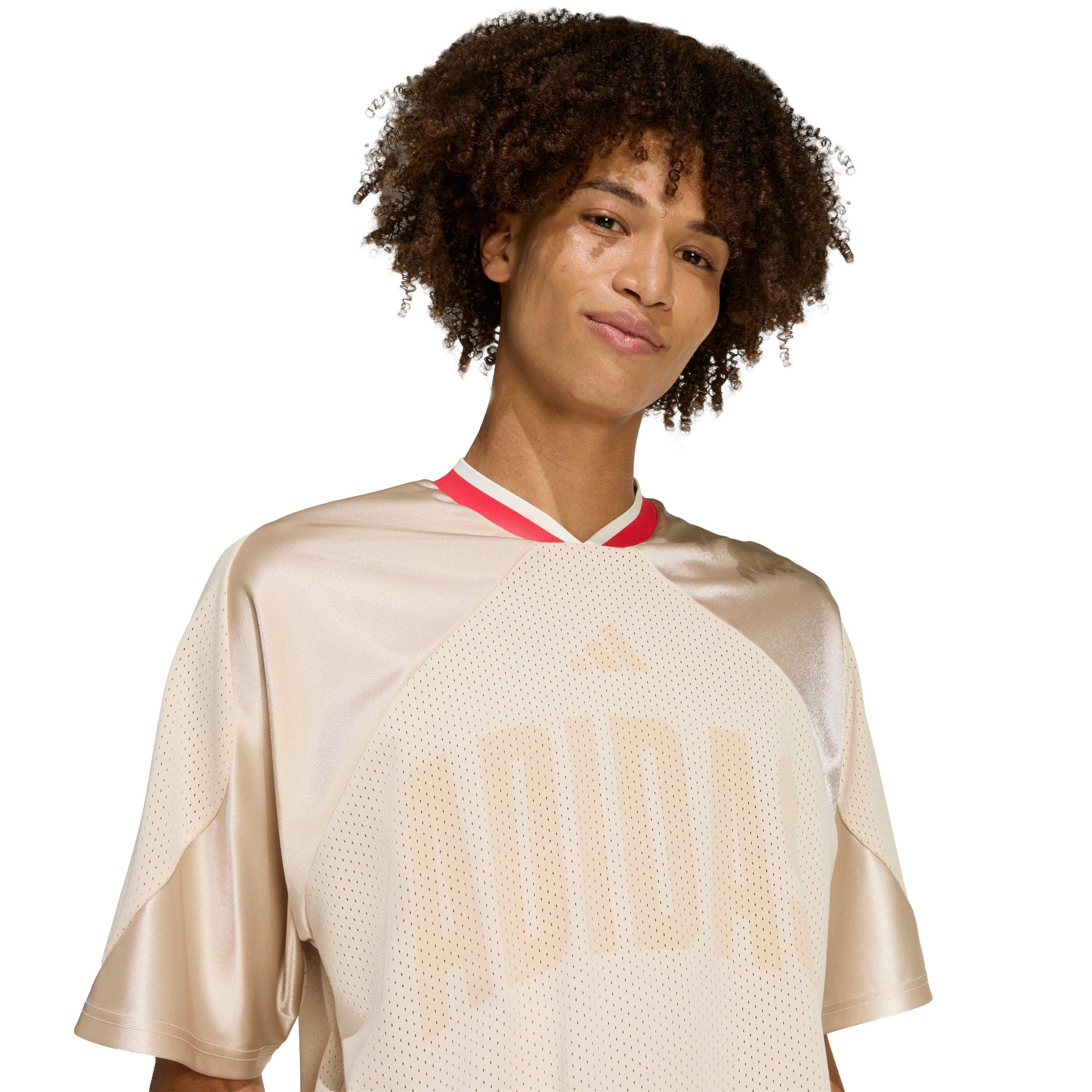 adidas Men's Stadium Graphic Mesh T-Shirt - Cream/Red - CREAM/RED Thumbnail View 3