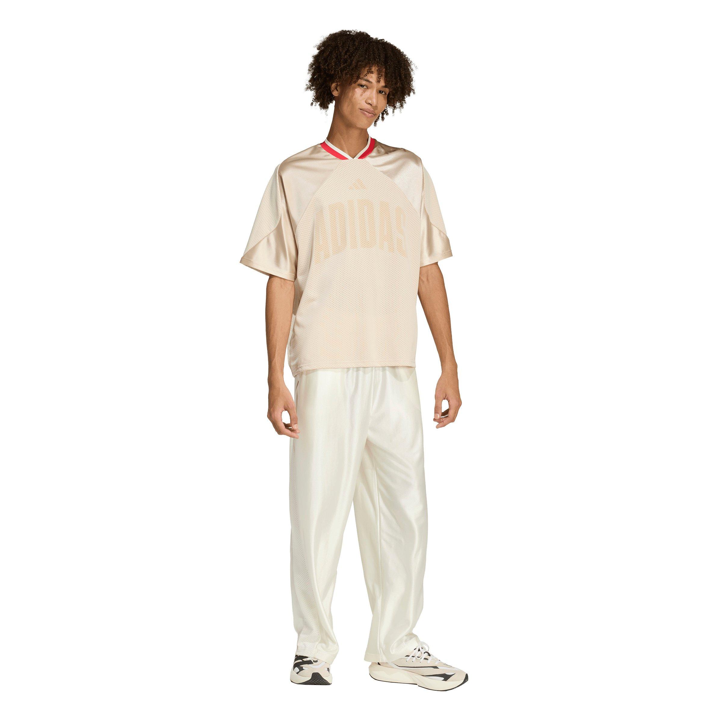 adidas Men's Stadium Graphic Mesh T-Shirt - Cream/Red - CREAM/RED Thumbnail View 5