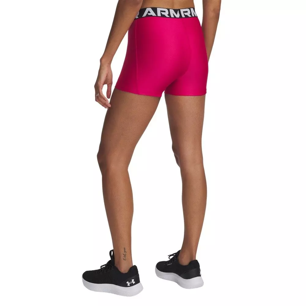Under Armour Women's HeatGear Shorty 3" Shorts - Pink/White - PINK/WHITE