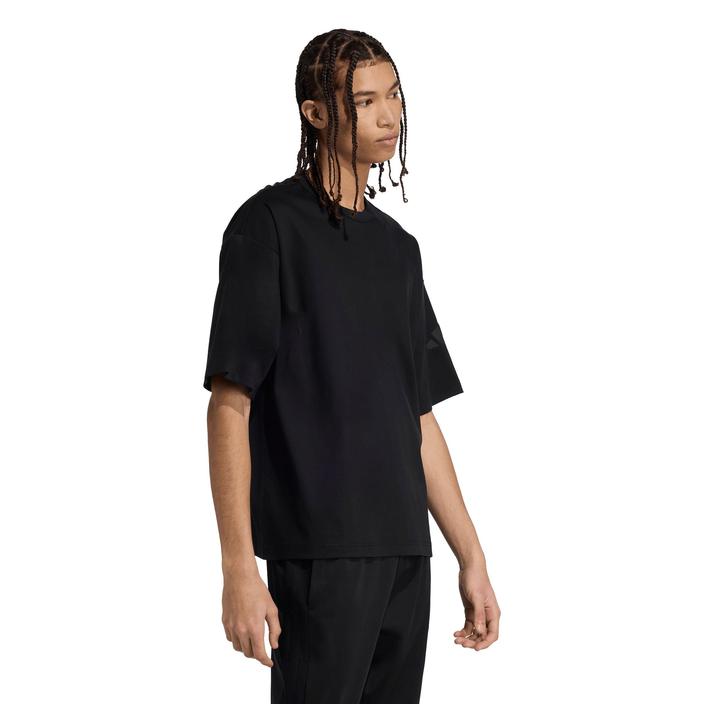 adidas Men's Soft Lux T-Shirt - Black - BLACK Thumbnail View 5