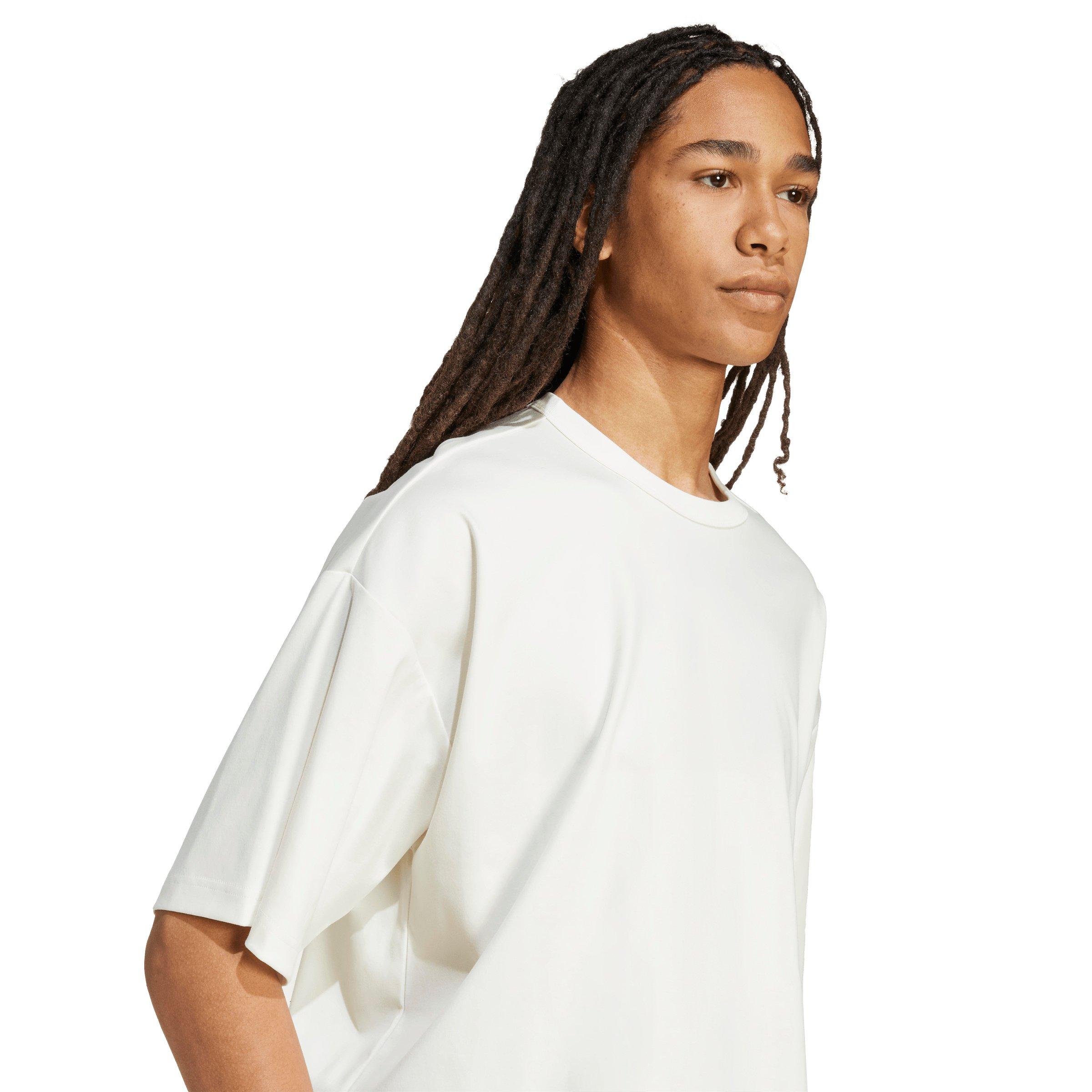 adidas Men's Soft Lux T-Shirt - Off-White - OFF-WHITE Thumbnail View 4