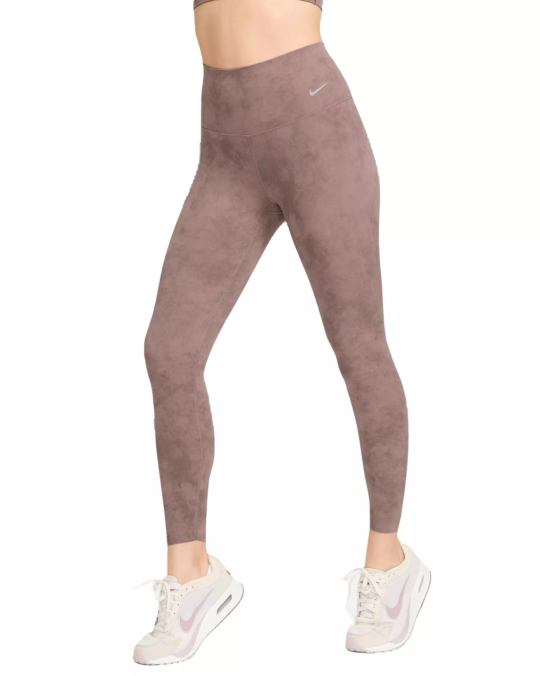 Nike Women's Zenvy Tie-Dye Gentle-Support High-Waisted 7/8 Leggings - BROWN