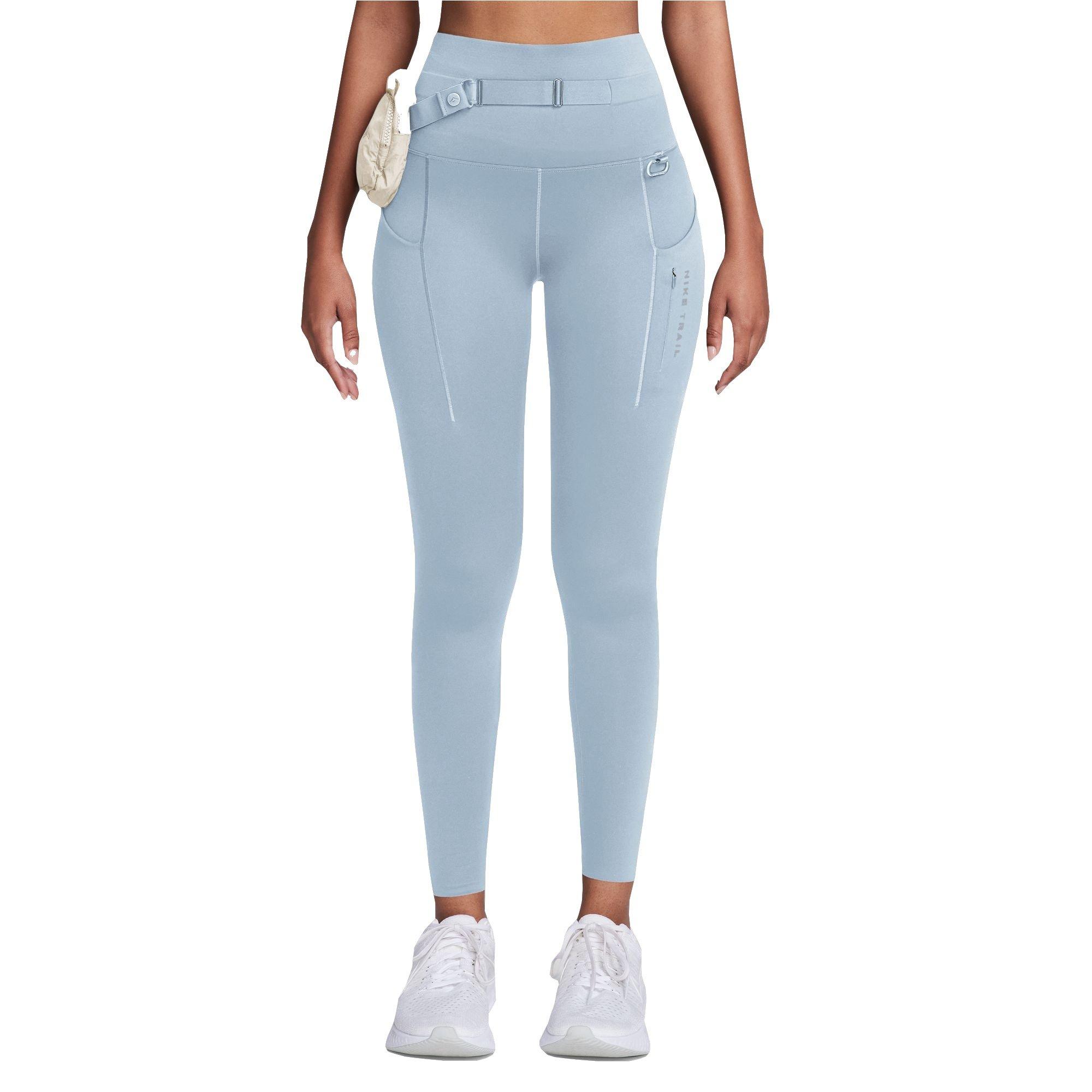 Nike Women's Trail Go Firm-Support High-Waisted 7/8 Leggings with Pockets - BLUE Thumbnail View 1