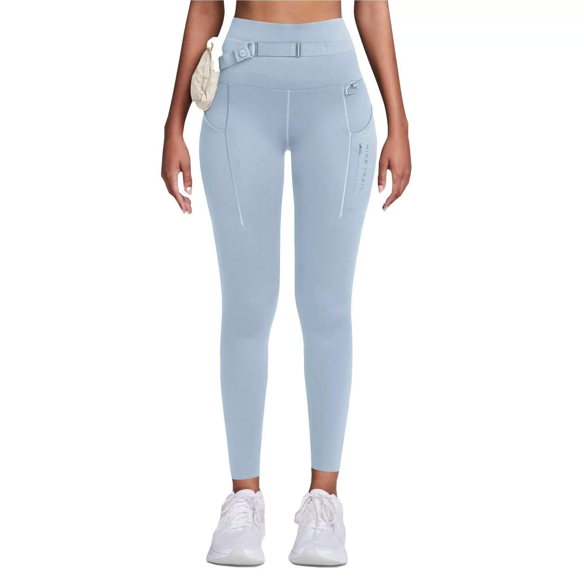 Nike Women's Trail Go Firm-Support High-Waisted 7/8 Leggings with Pockets - BLUE