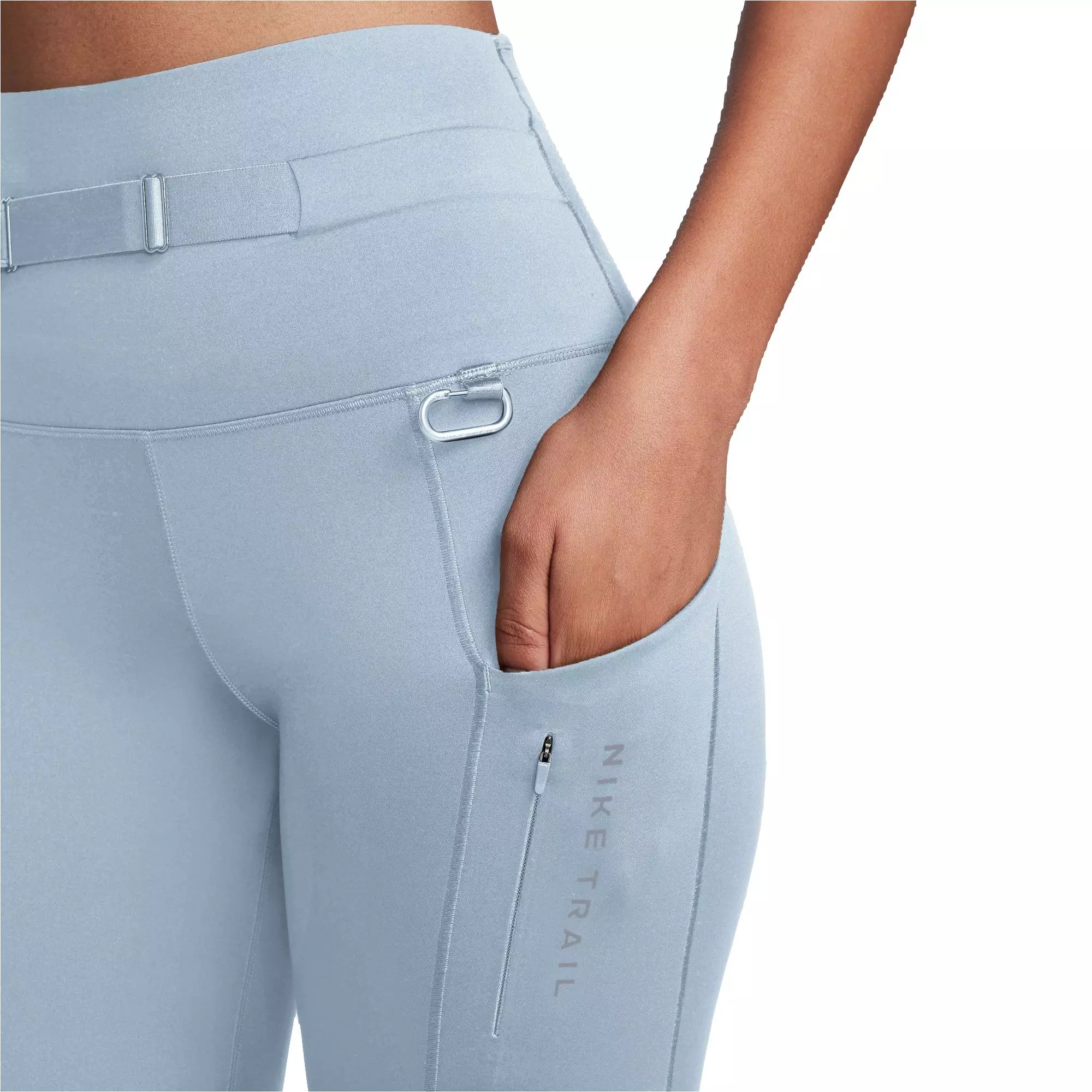 Nike Women's Trail Go Firm-Support High-Waisted 7/8 Leggings with Pockets - BLUE