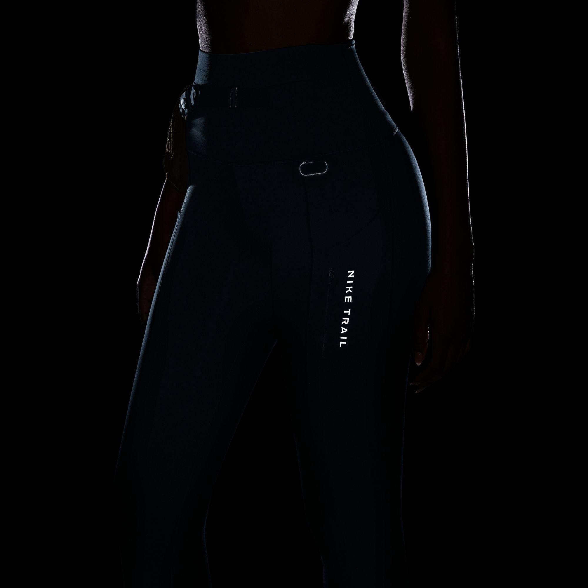Nike Women's Trail Go Firm-Support High-Waisted 7/8 Leggings with Pockets - BLUE Thumbnail View 5
