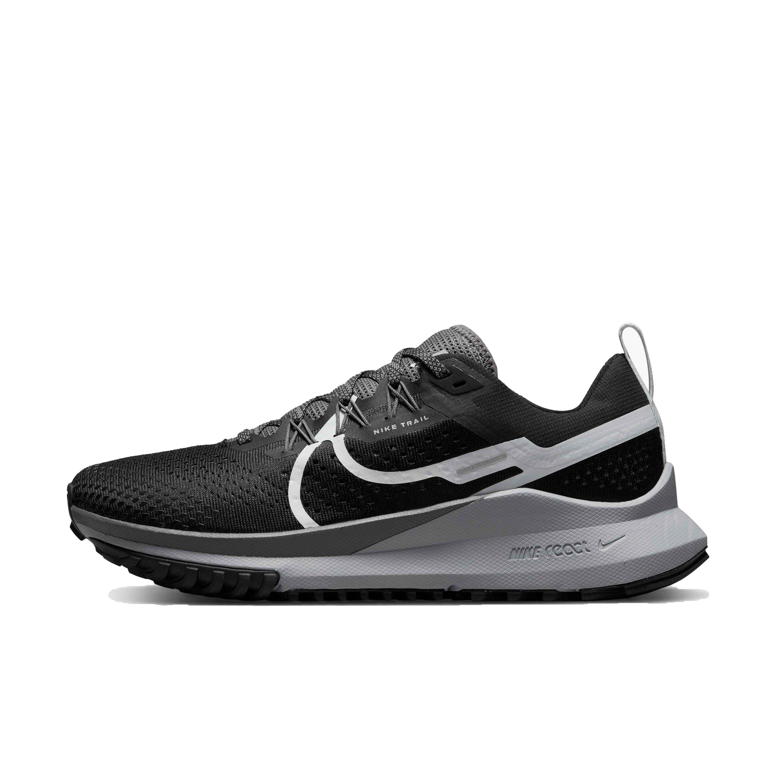 Nike Performance REACT PEGASUS TRAIL 4 - Chaussures de running -  black/aura/dark grey/wolf grey/noir 