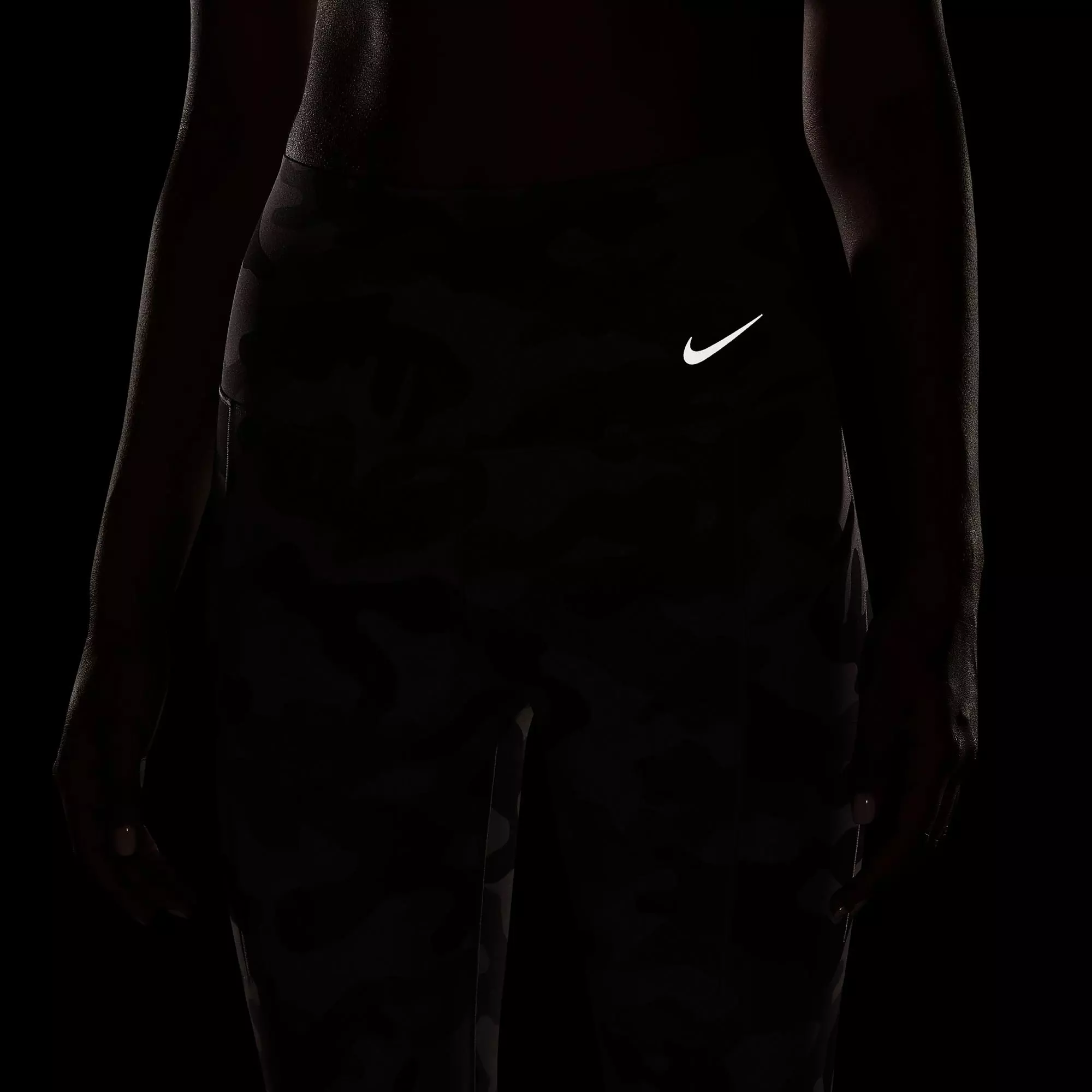 Nike Women's Universa Medium Support High-Rise 7/8 Camo Leggings with Pockets - Brown - BROWN