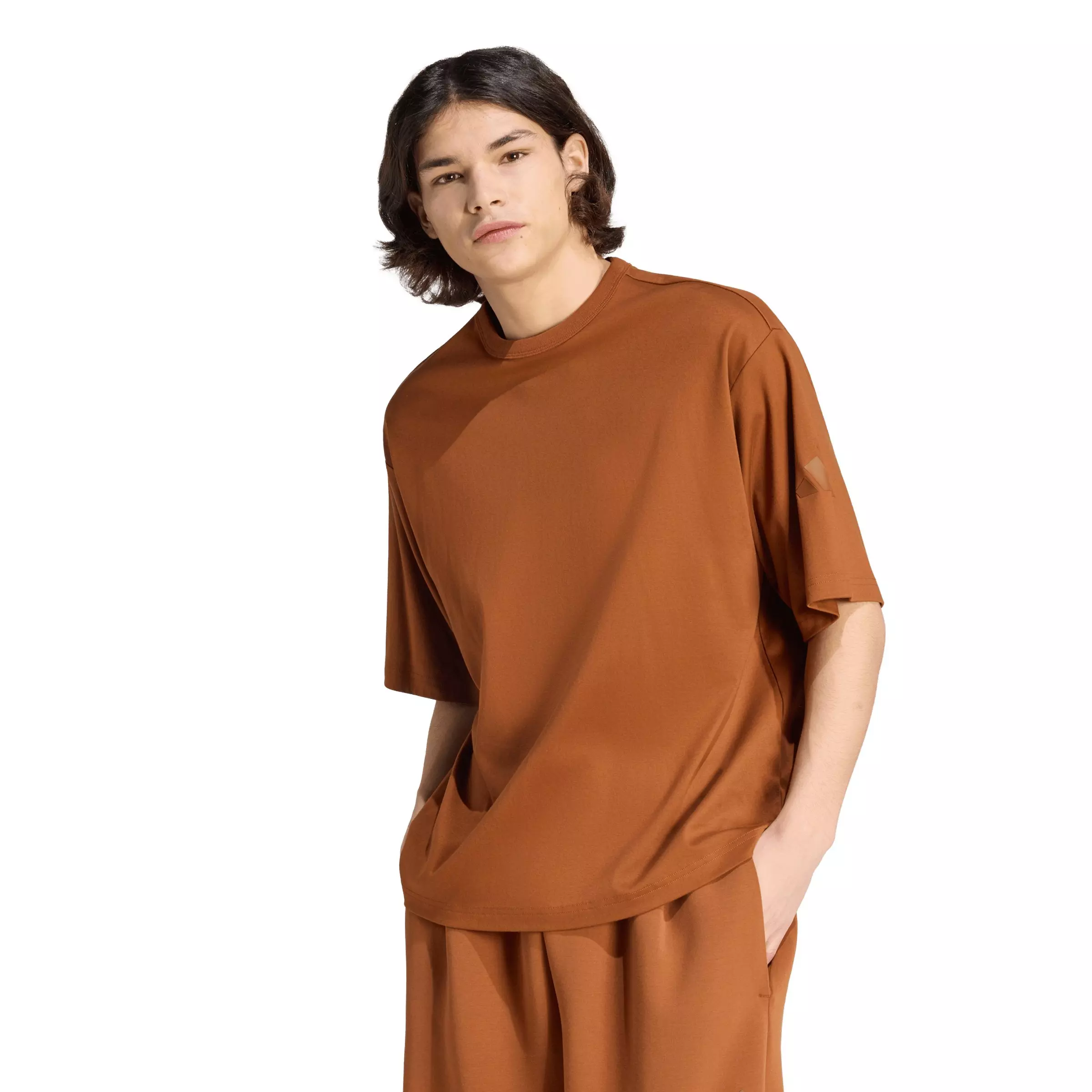 adidas Men's Soft Lux T-Shirt - Brown - BROWN