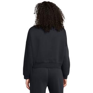 Under Armour Women's UA Icon Fleece Oversized 1/2 Zip - Black/White