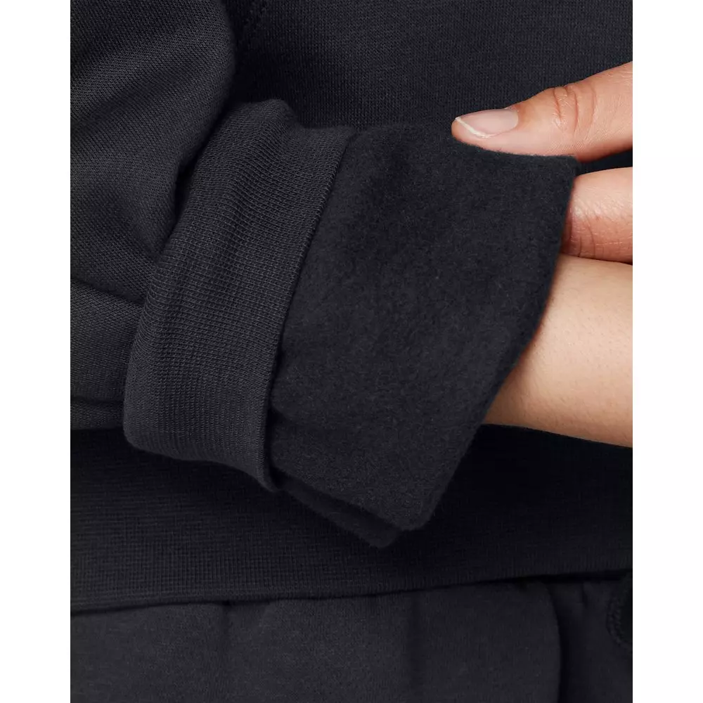 Under Armour Women's UA Icon Fleece Oversized 1/2 Zip - Black/White - BLACK/WHITE