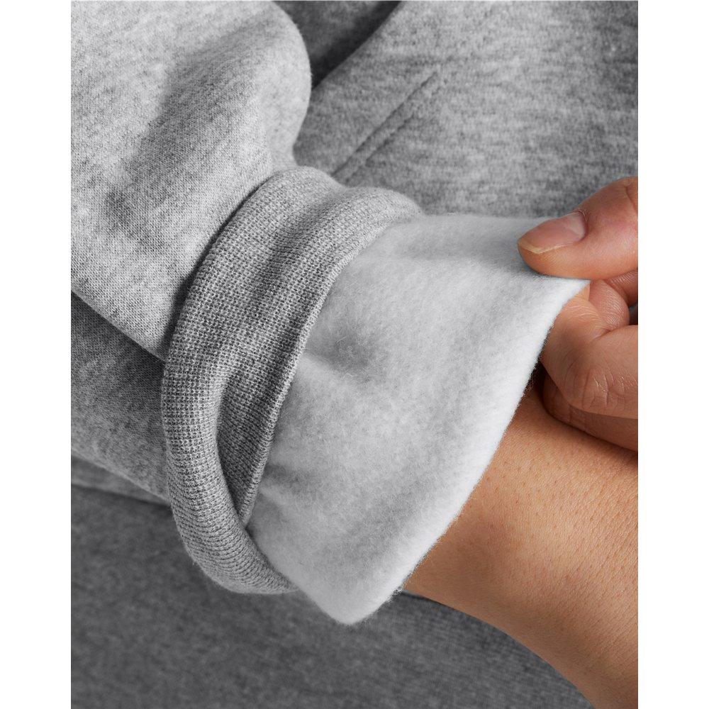 Under Armour Women's UA Icon Fleece Oversized 1/2 Zip - Heather Grey/White - HEATHER GREY/WHITE Thumbnail View 3