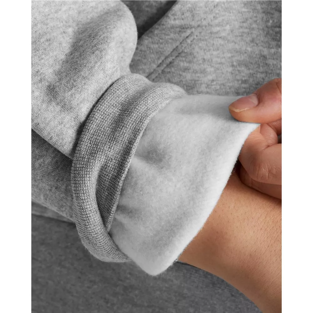 Under Armour Women's UA Icon Fleece Oversized 1/2 Zip - Heather Grey/White - HEATHER GREY/WHITE