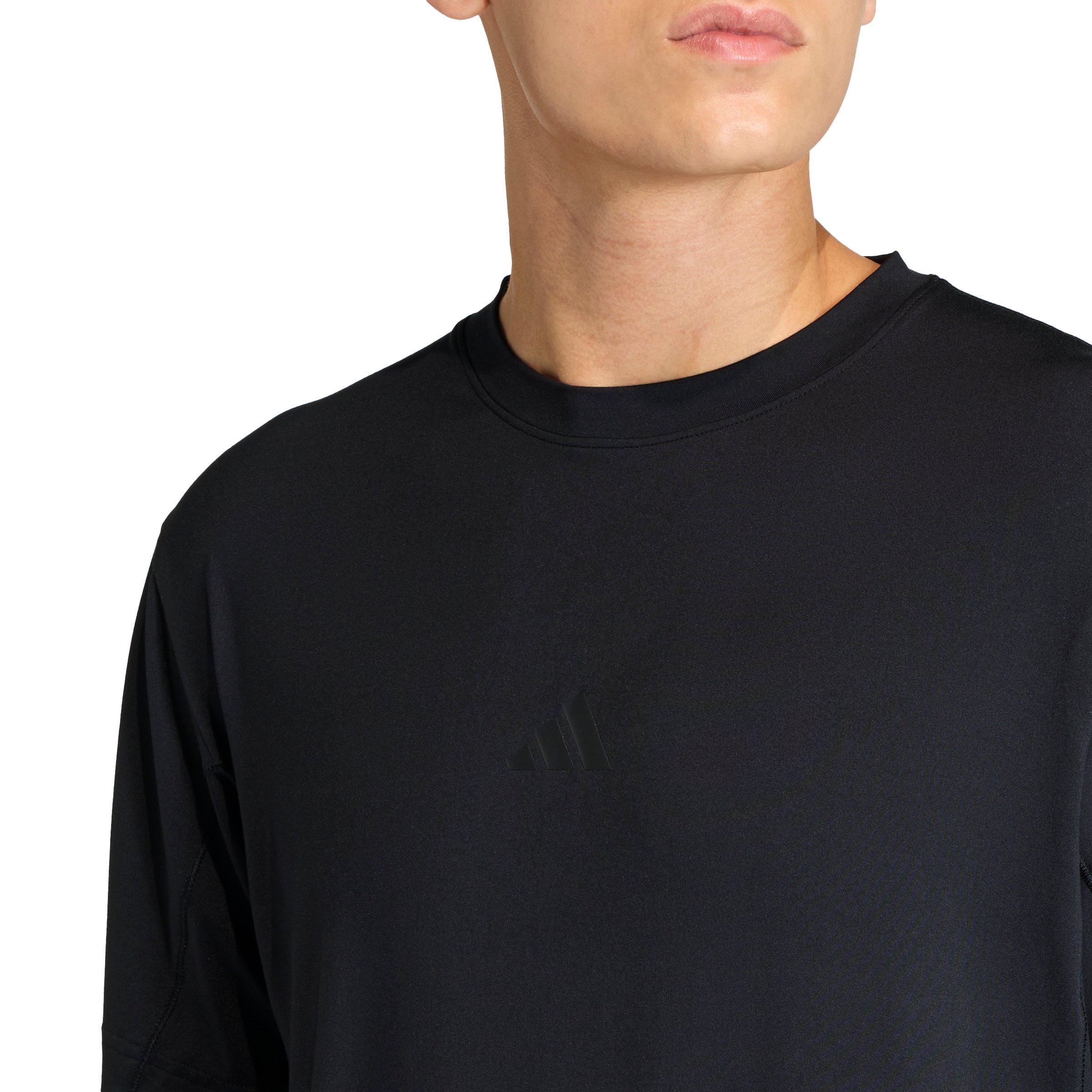 adidas Men's Puremotion T-Shirt - Black - BLACK Thumbnail View 4
