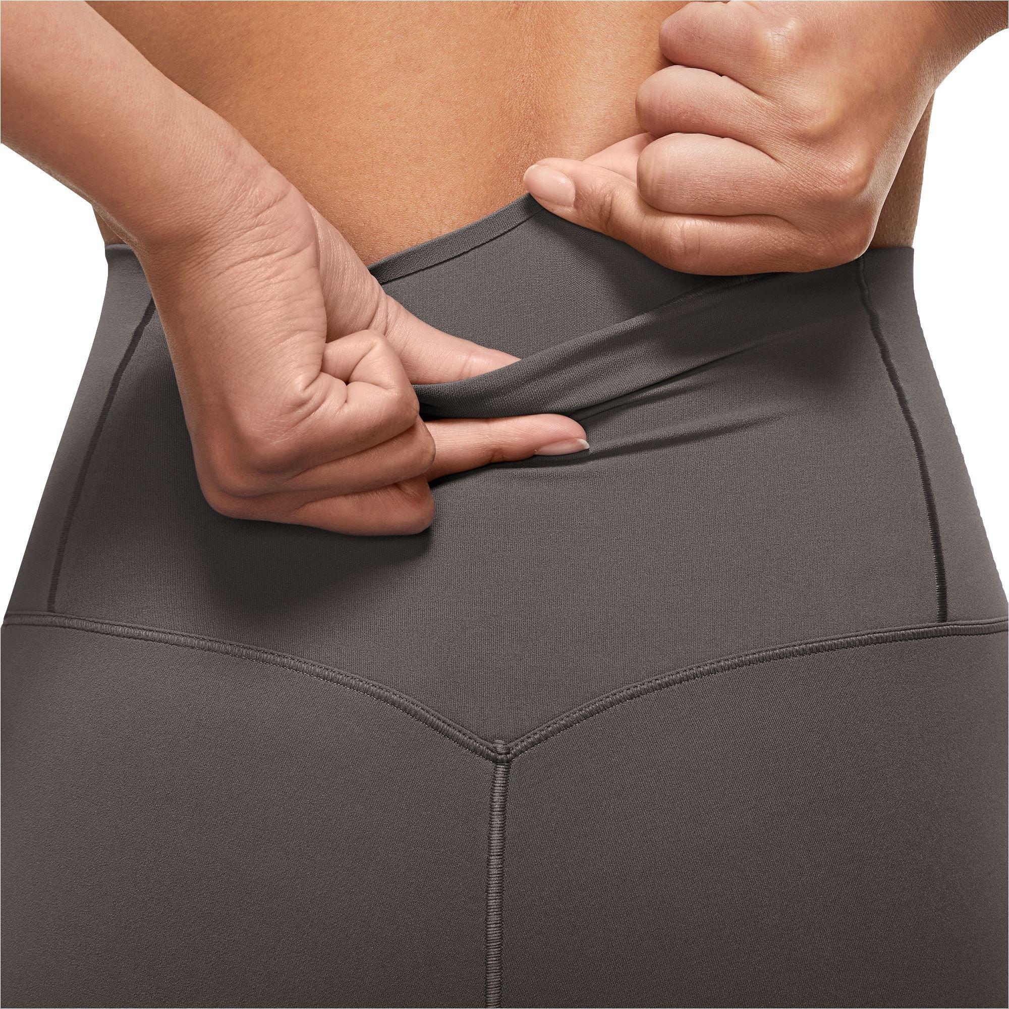 Nike Women's Zenvy Gentle Support High-Rise 7/8 Leggings - BROWN Thumbnail View 3