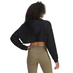 Under Armour Women's UA Icon Terry Crop Hoodie - Black/White