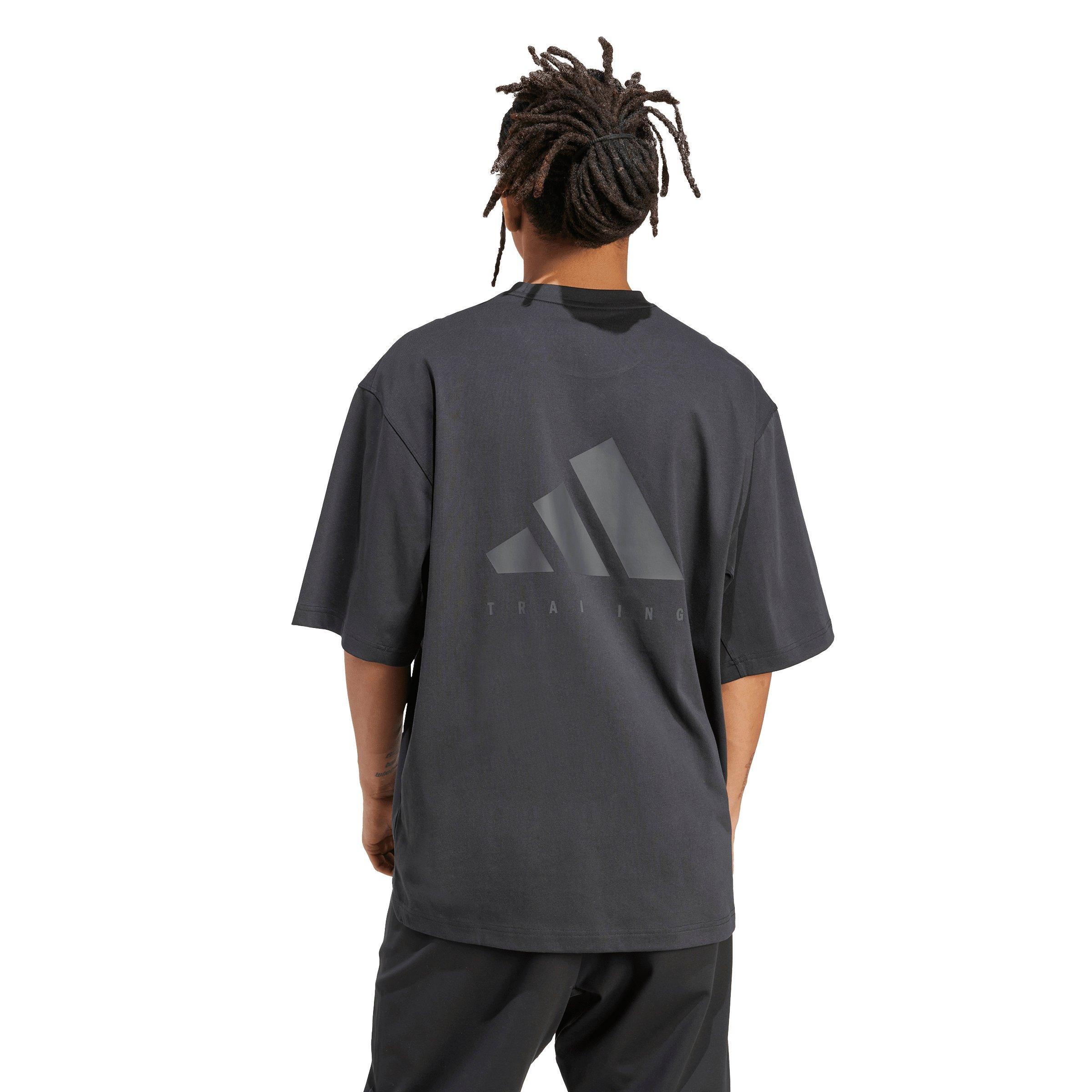 adidas Men's PrimeLift Workout Oversize T-Shirt - Black - BLACK Thumbnail View 2