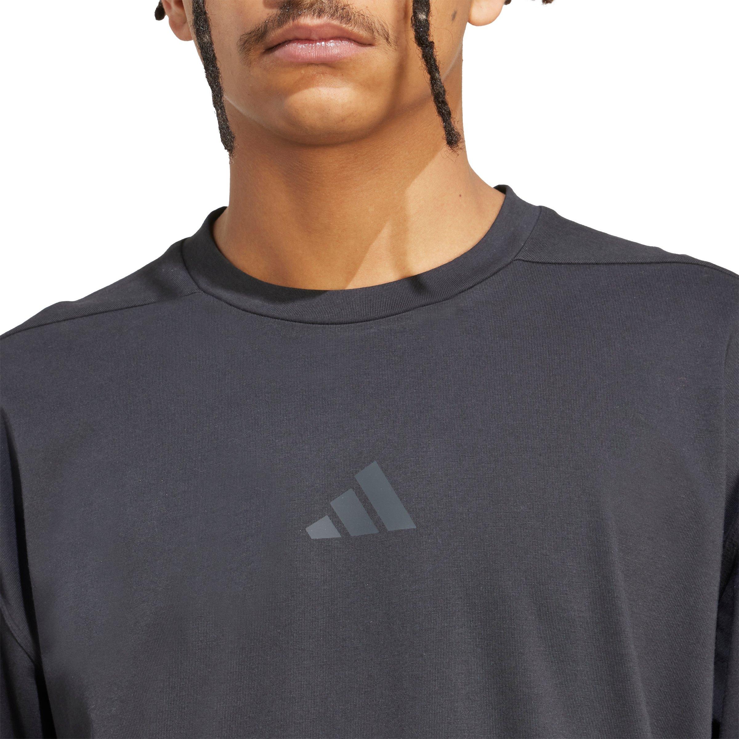 adidas Men's PrimeLift Workout Oversize T-Shirt - Black - BLACK Thumbnail View 3