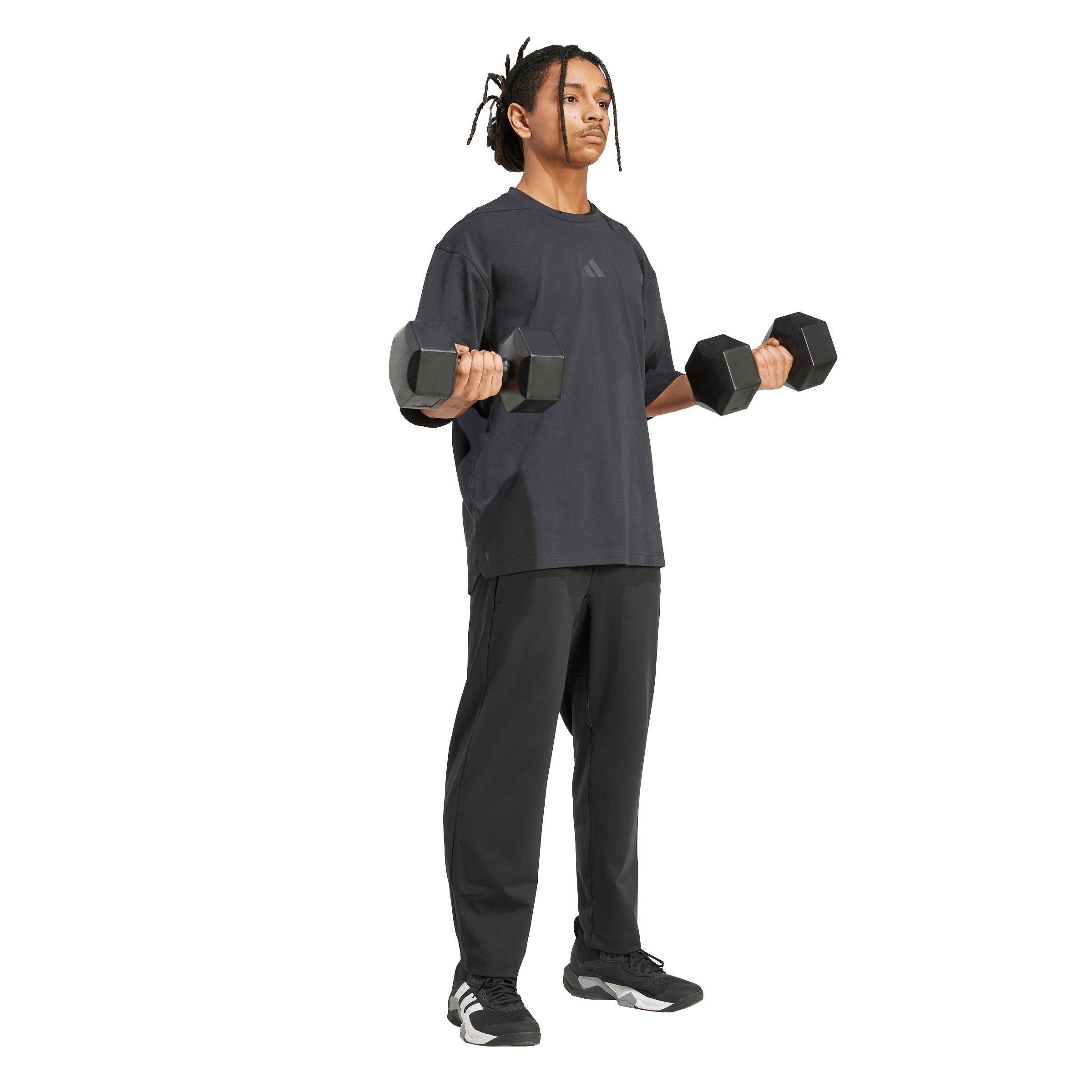 adidas Men's PrimeLift Workout Oversize T-Shirt - Black - BLACK Thumbnail View 5