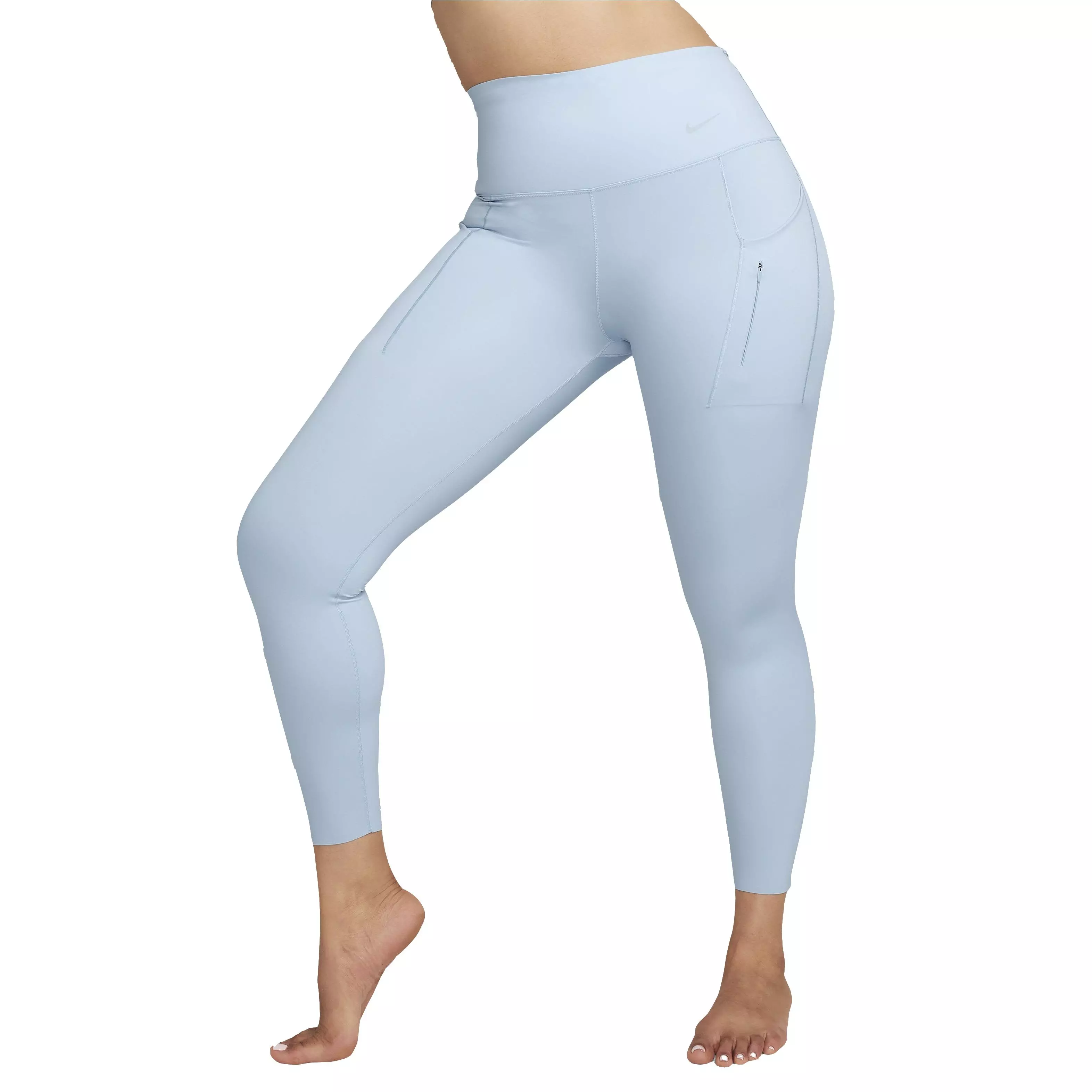 Nike Women's Go Firm Support High-Rise 7/8 Leggings with Pockets - BLUE