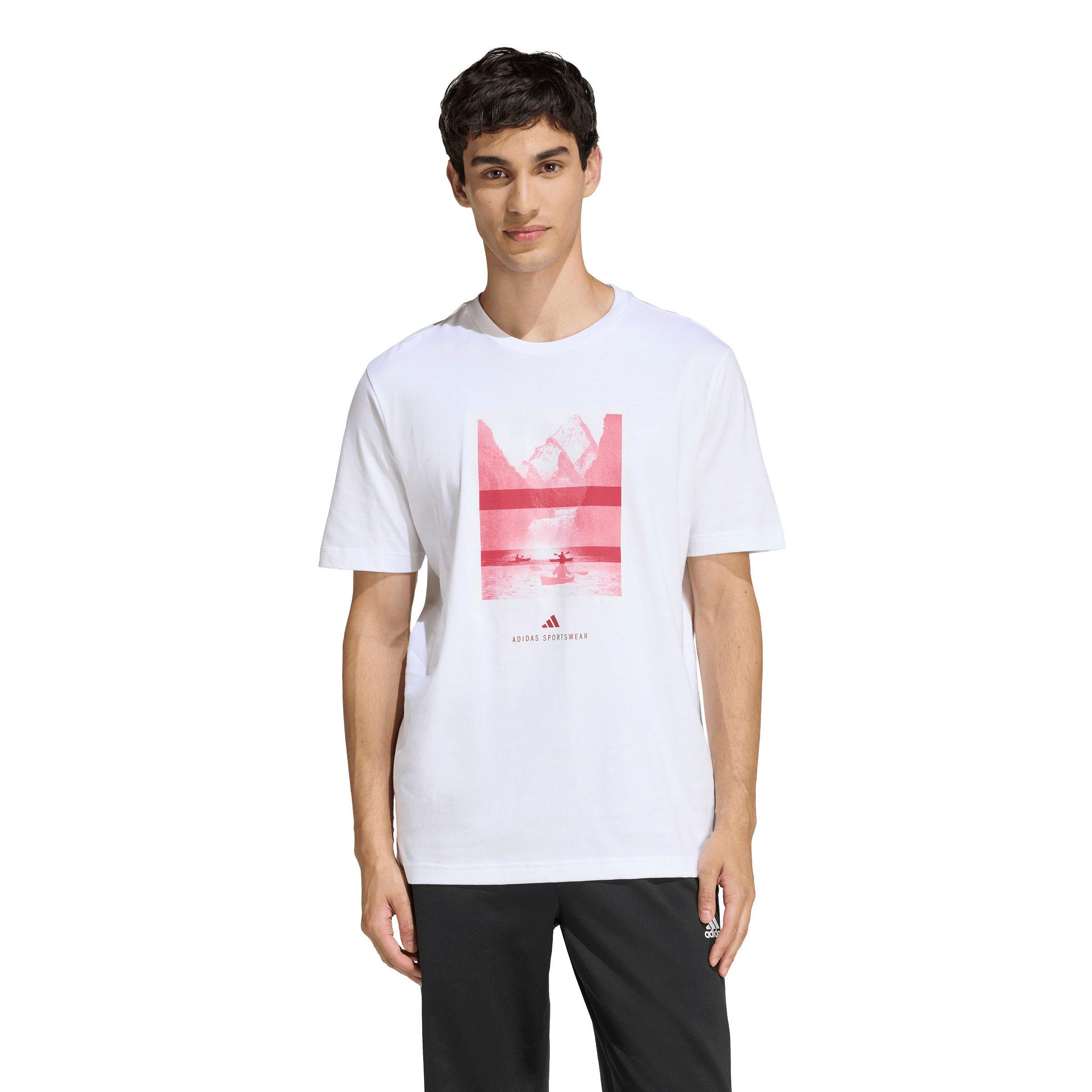 adidas Men's Outdoor Kayaking Graphic T-Shirt - White - WHITE Thumbnail View 1