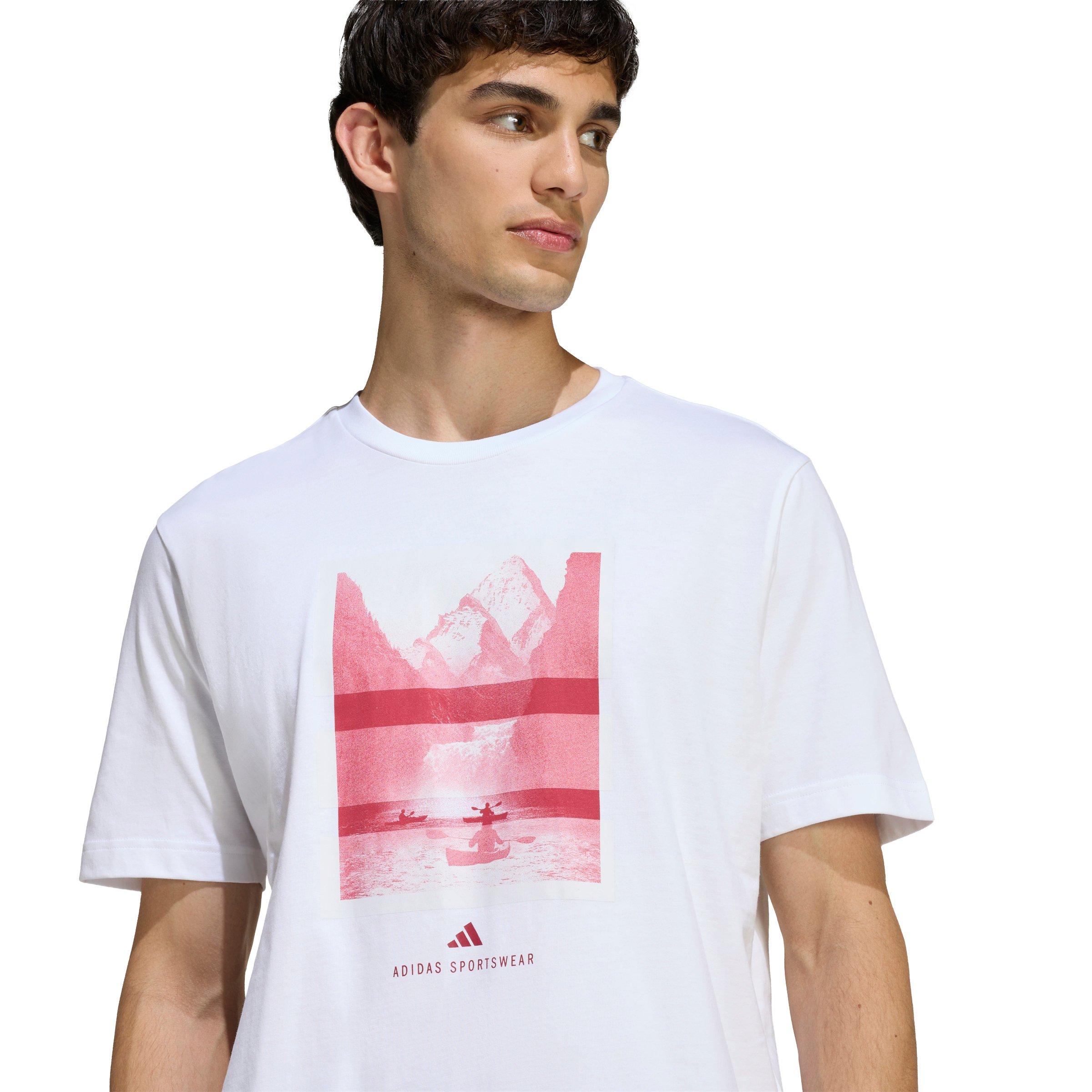 adidas Men's Outdoor Kayaking Graphic T-Shirt - White - WHITE Thumbnail View 4