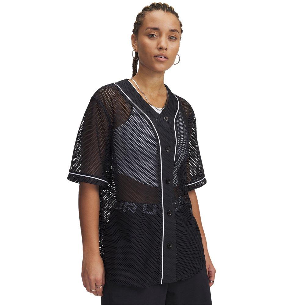 Under Armour Women's UA Sportstyle Baseball Jersey - Black/White - BLACK/WHITE Thumbnail View 1