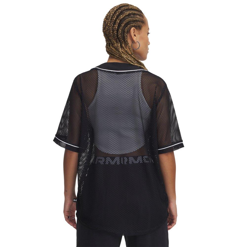 Under Armour Women's UA Sportstyle Baseball Jersey - Black/White - BLACK/WHITE Thumbnail View 2