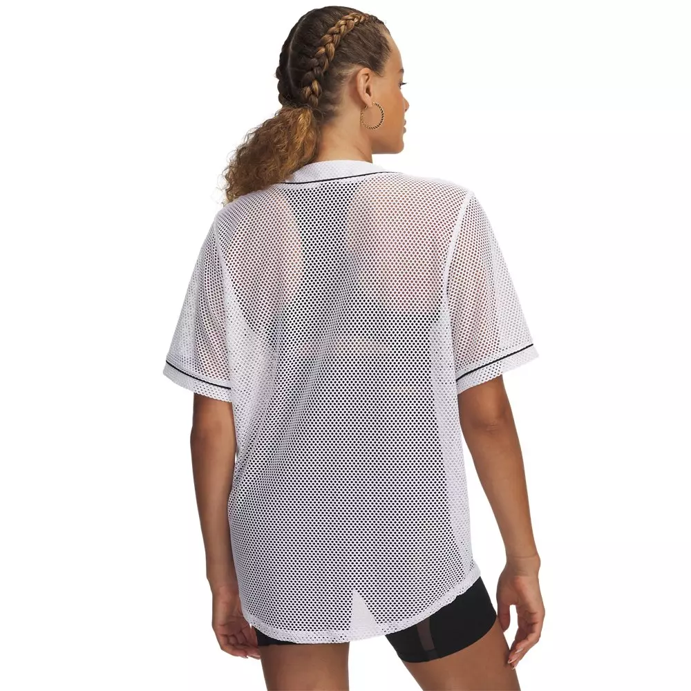 Under Armour Women's UA Sportstyle Baseball Jersey - White - WHITE