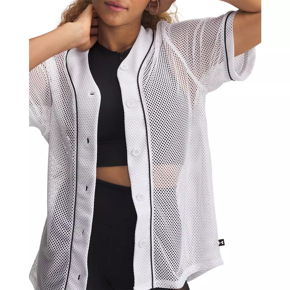 Under Armour Women's UA Sportstyle Baseball Jersey - White - WHITE