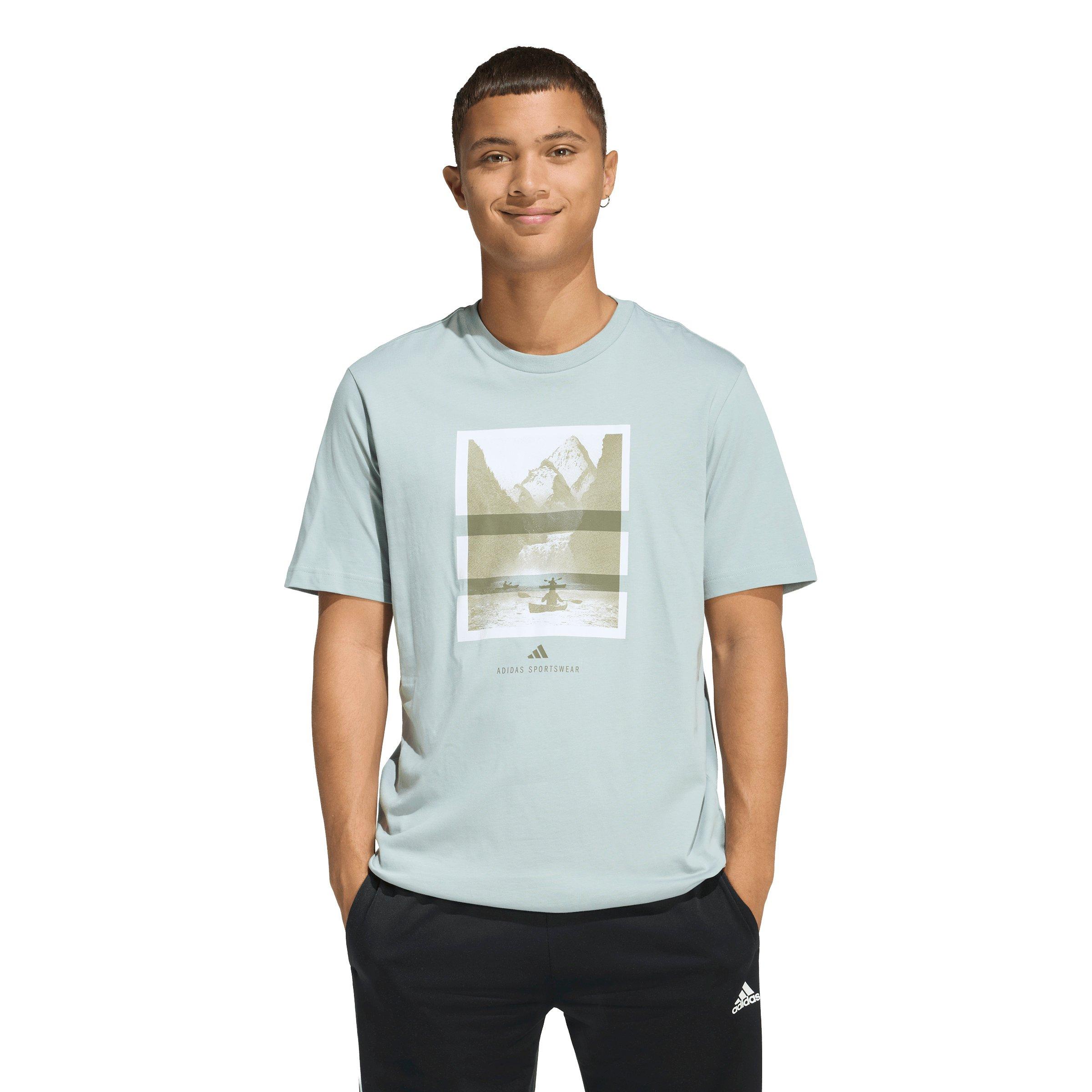 adidas Men's Outdoor Kayaking Graphic T-Shirt - Green - GREEN Thumbnail View 1