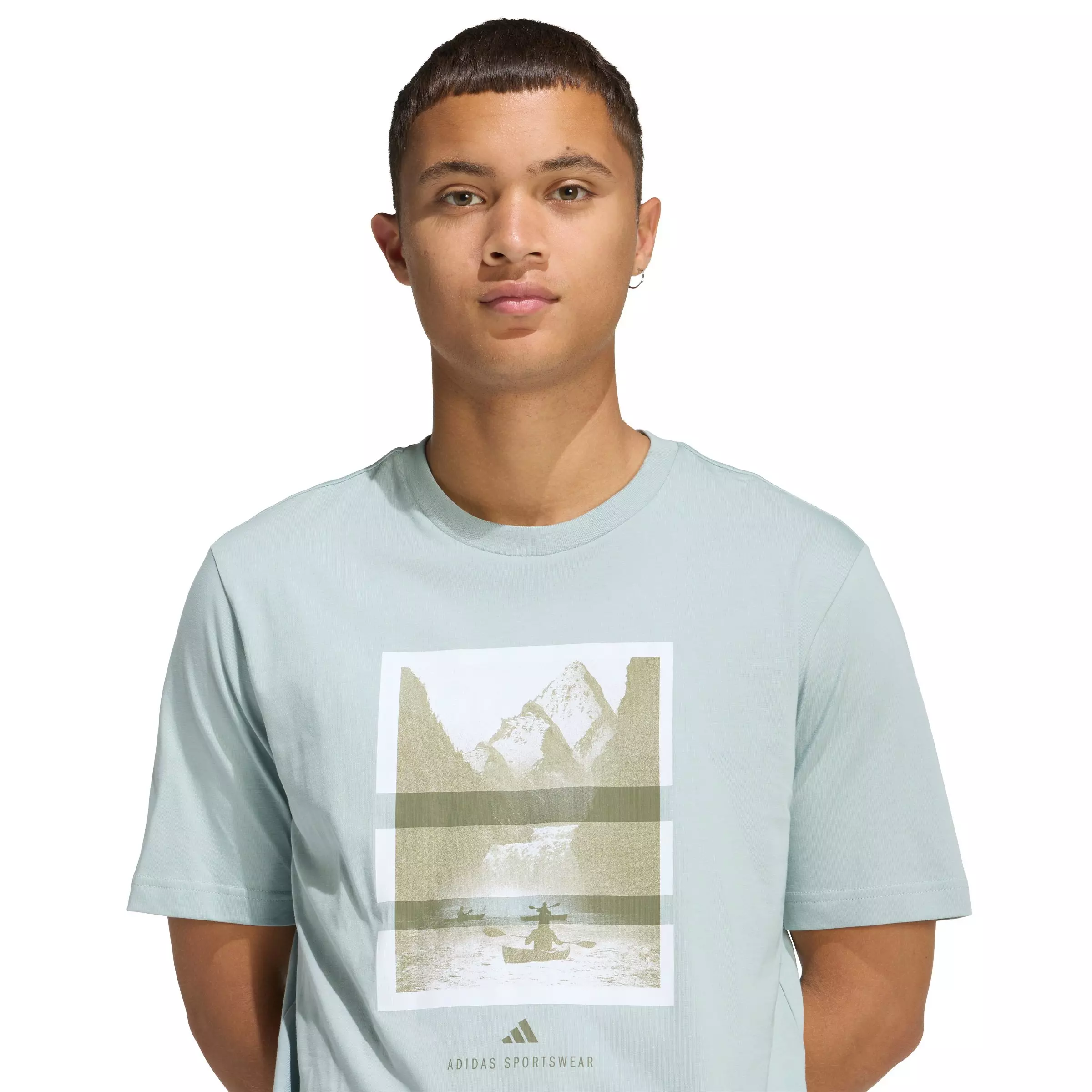 adidas Men's Outdoor Kayaking Graphic T-Shirt - Green - GREEN