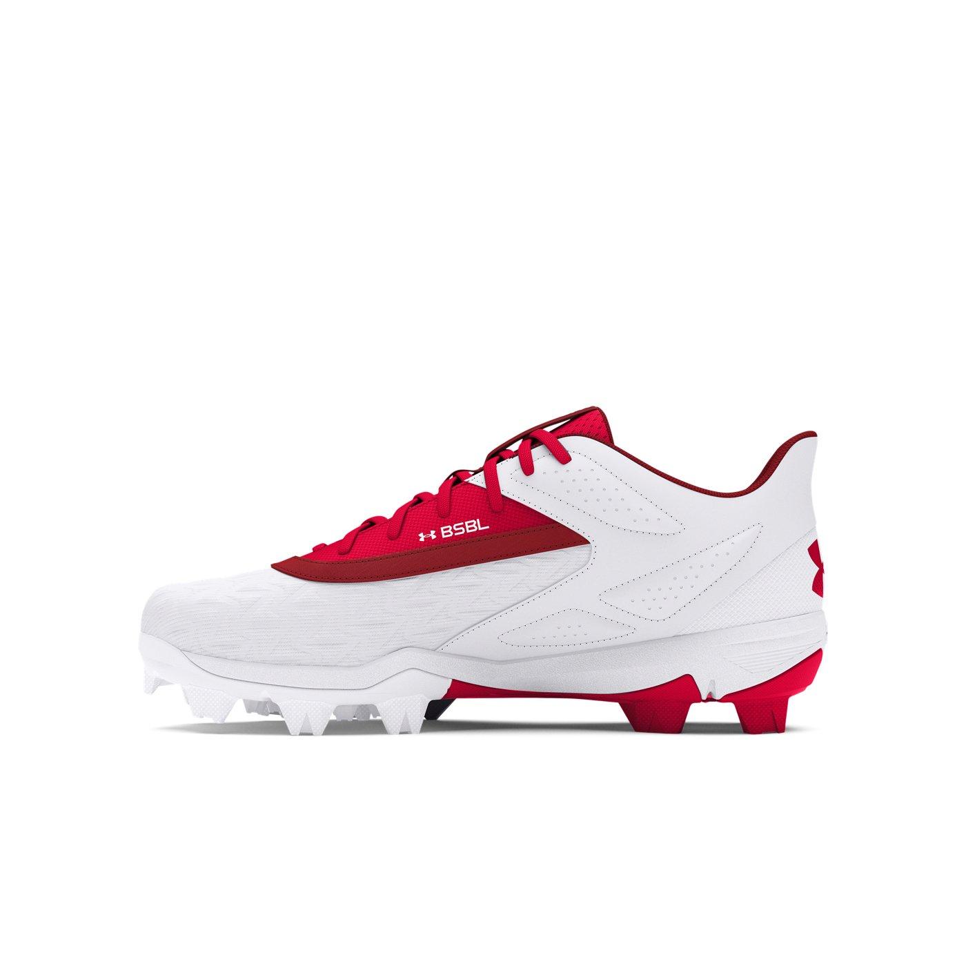Under Armour Leadoff Low RM 3.0 Jr. "Red/White/Red" Grade School Boys' Baseball Cleat - RED/WHITE/RED Thumbnail View 2