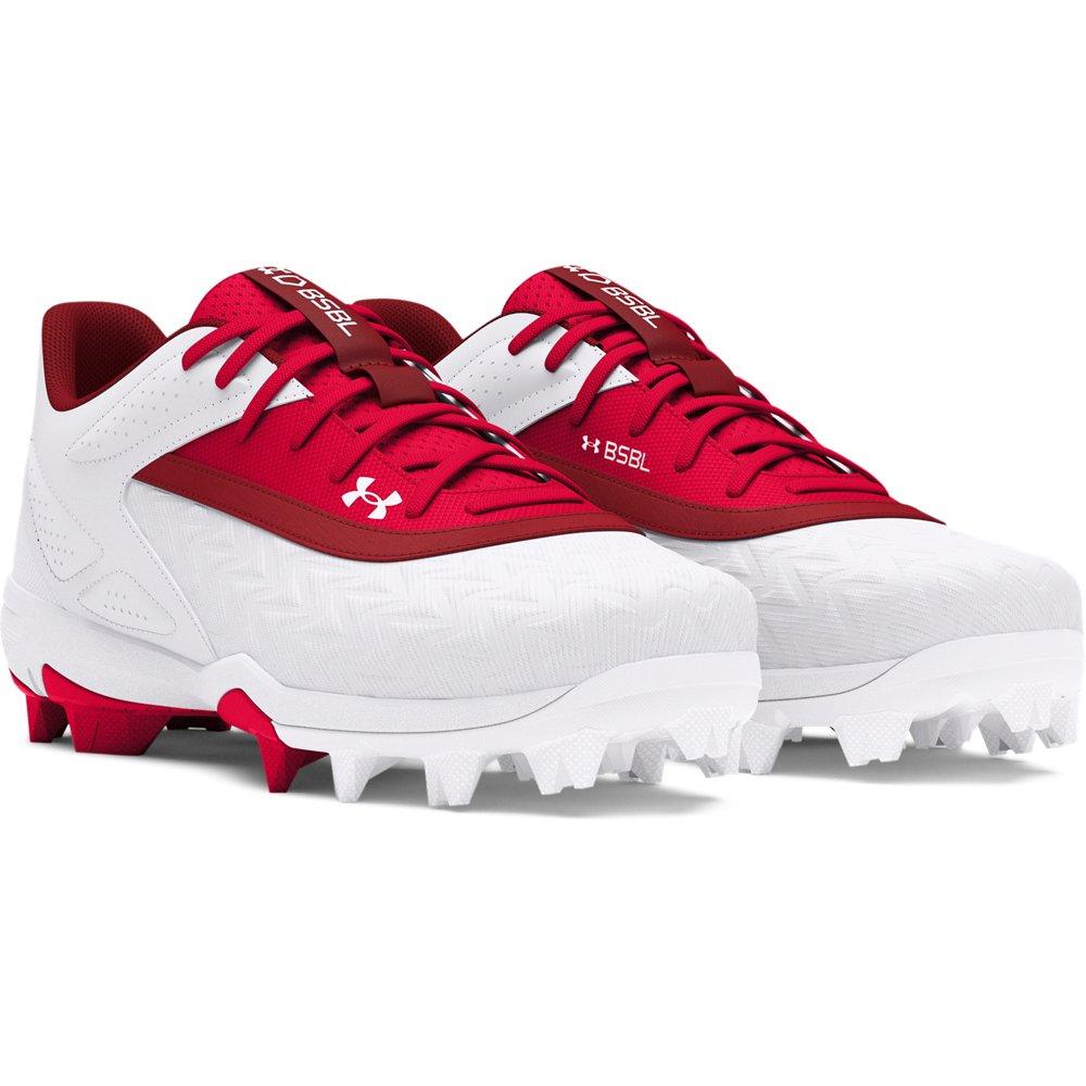 Under Armour Leadoff Low RM 3.0 Jr. "Red/White/Red" Grade School Boys' Baseball Cleat - RED/WHITE/RED Thumbnail View 3