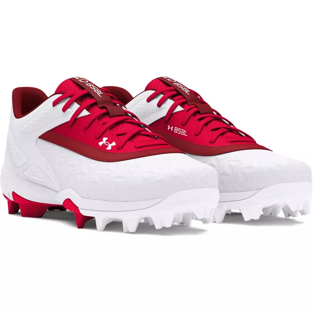 Under Armour Leadoff Low RM 3.0 Jr. "Red/White/Red" Grade School Boys' Baseball Cleat - RED/WHITE/RED