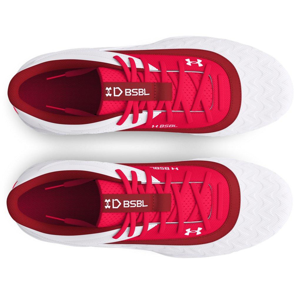 Under Armour Leadoff Low RM 3.0 Jr. "Red/White/Red" Grade School Boys' Baseball Cleat - RED/WHITE/RED Thumbnail View 4