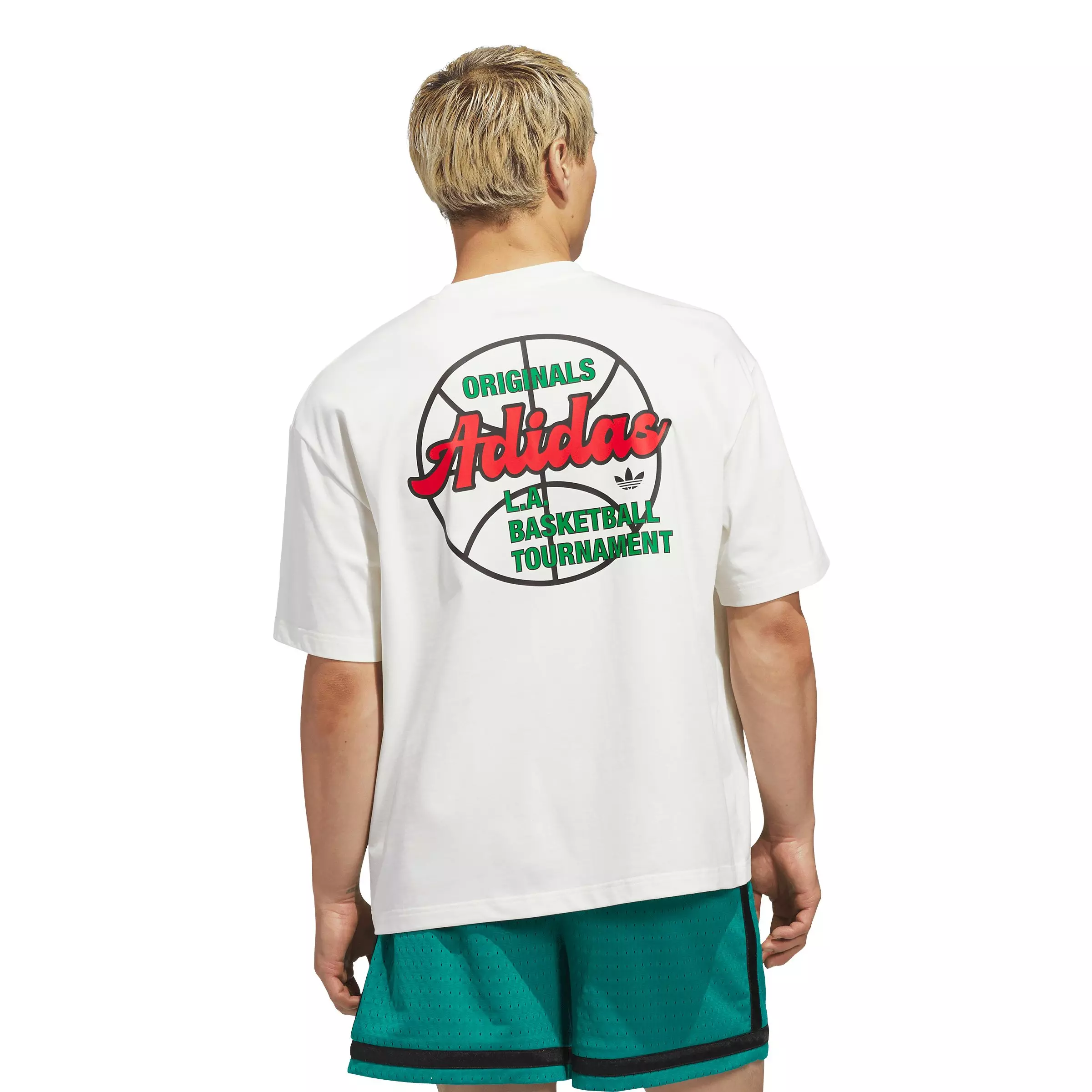 adidas Originals Men's Basketball Tournament T-Shirt - Cream - CREAM