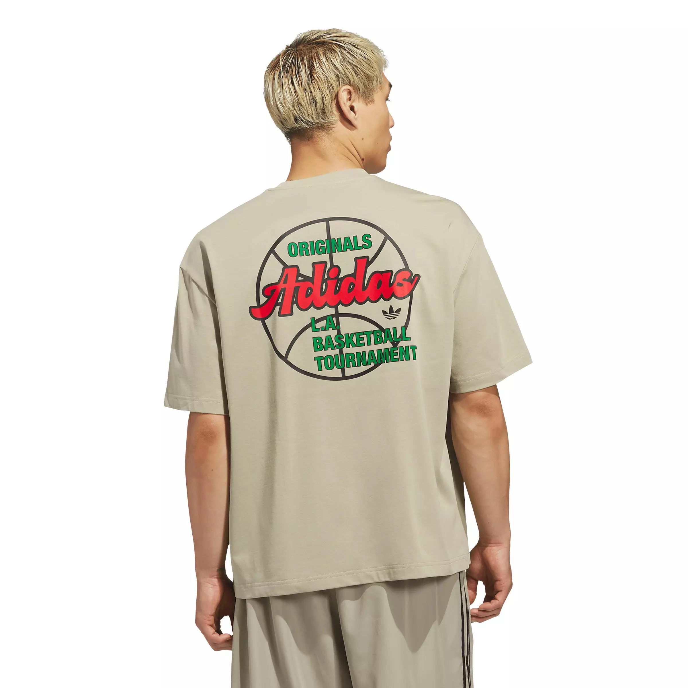 adidas Originals Men's Basketball Tournament T-Shirt - Khaki - KHAKI