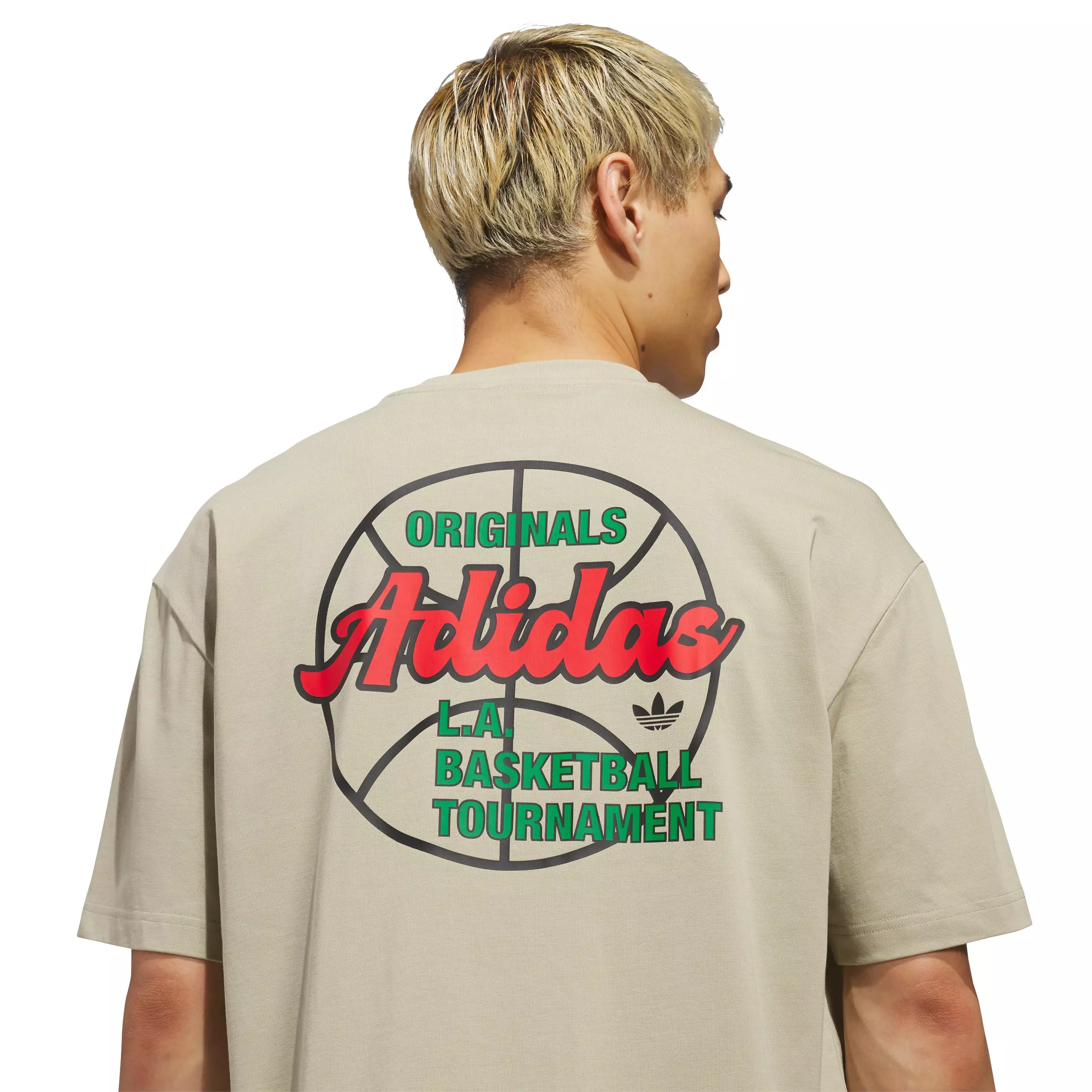 adidas Originals Men's Basketball Tournament T-Shirt - Khaki - KHAKI