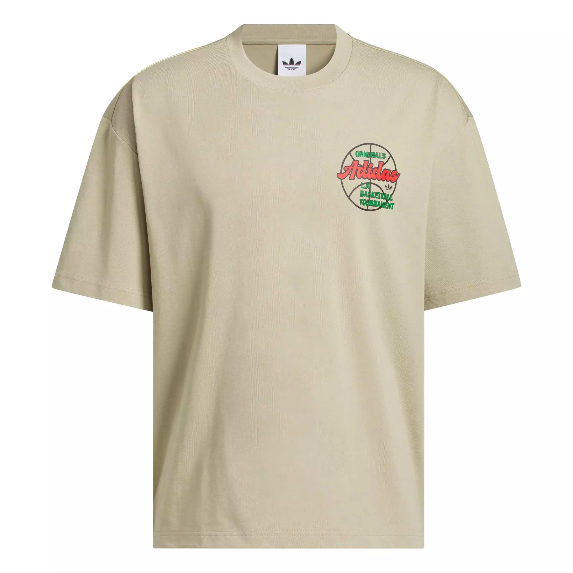 adidas Originals Men's Basketball Tournament T-Shirt - Khaki - KHAKI