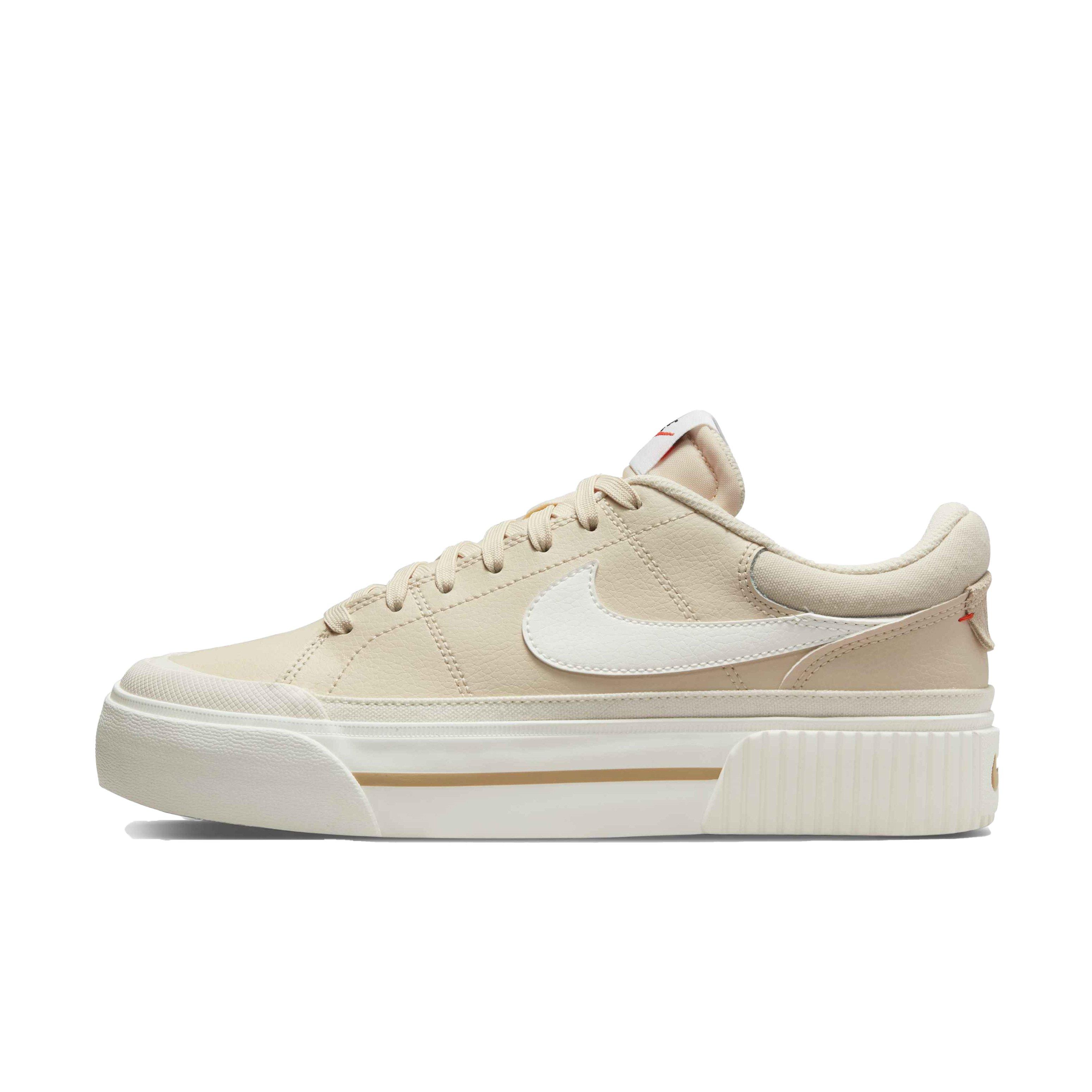 Nike Court Legacy Lift "Pearl White/Phantom/Sail/Team Orange" Women's Shoe - WHITE Thumbnail View 2