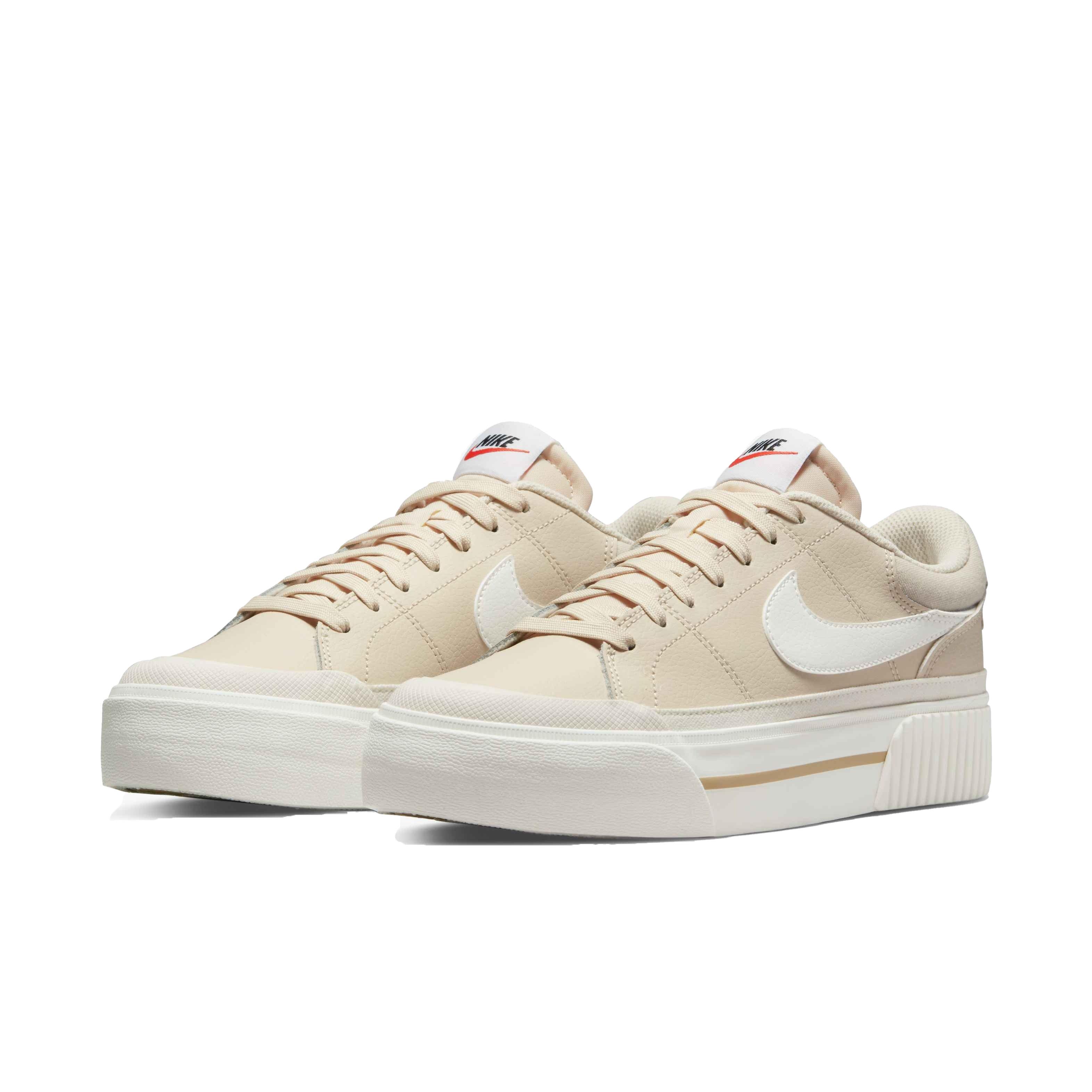 Nike Court Legacy Lift "Pearl White/Phantom/Sail/Team Orange" Women's Shoe - WHITE Thumbnail View 3