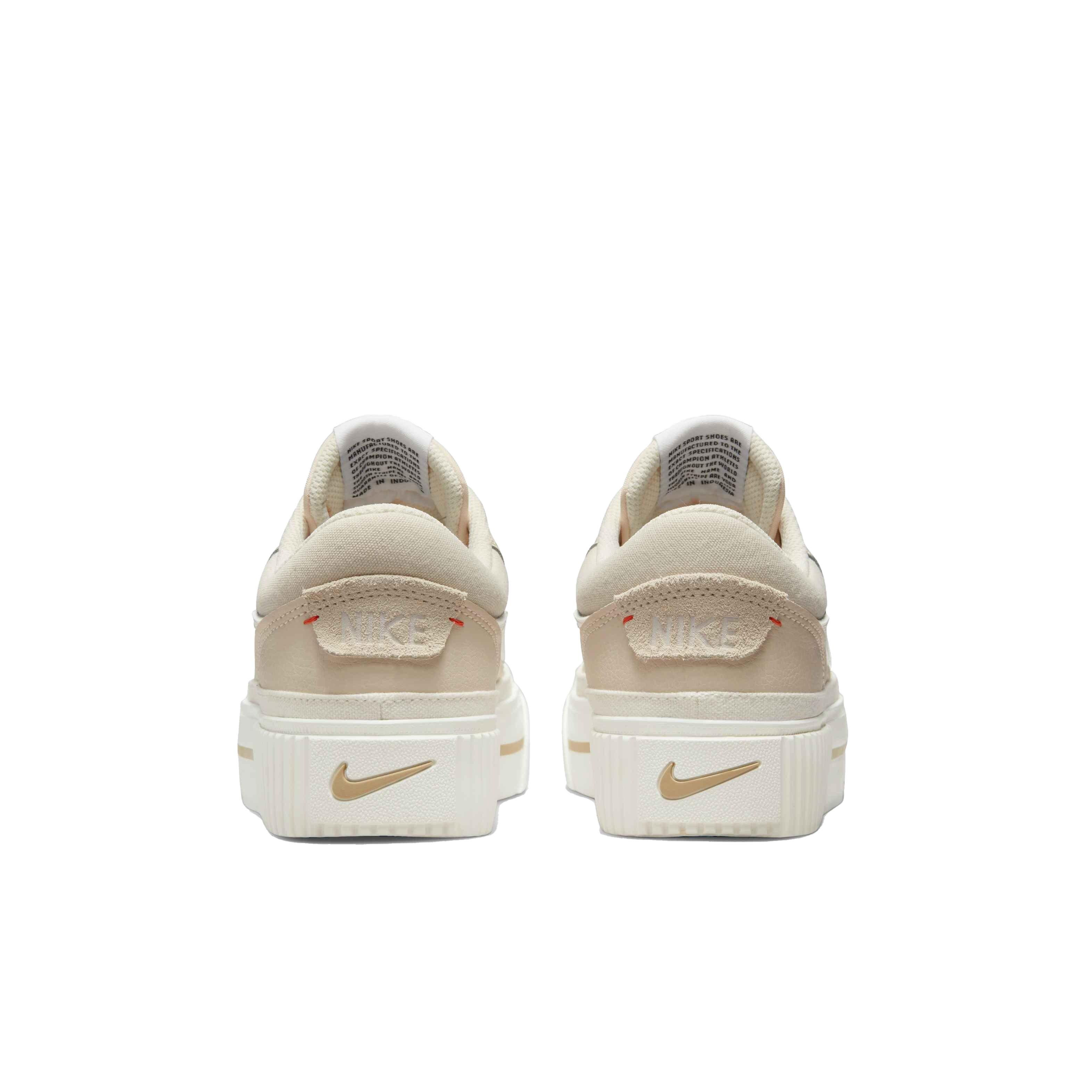 Nike Court Legacy Lift "Pearl White/Phantom/Sail/Team Orange" Women's Shoe - WHITE Thumbnail View 5