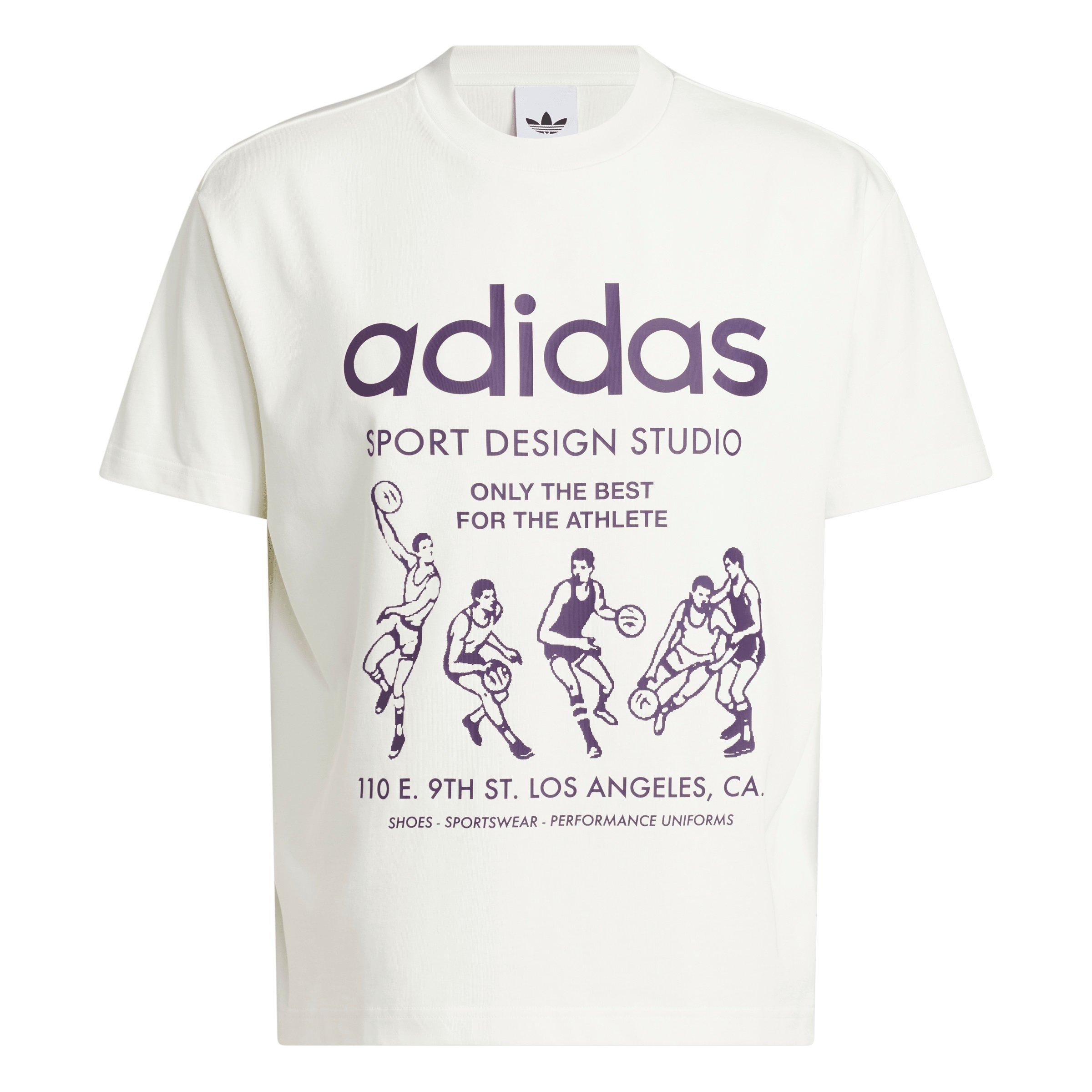adidas Men's Only The Best For The Athlete T-Shirt - White/Purple - WHITE/PURPLE Thumbnail View 6
