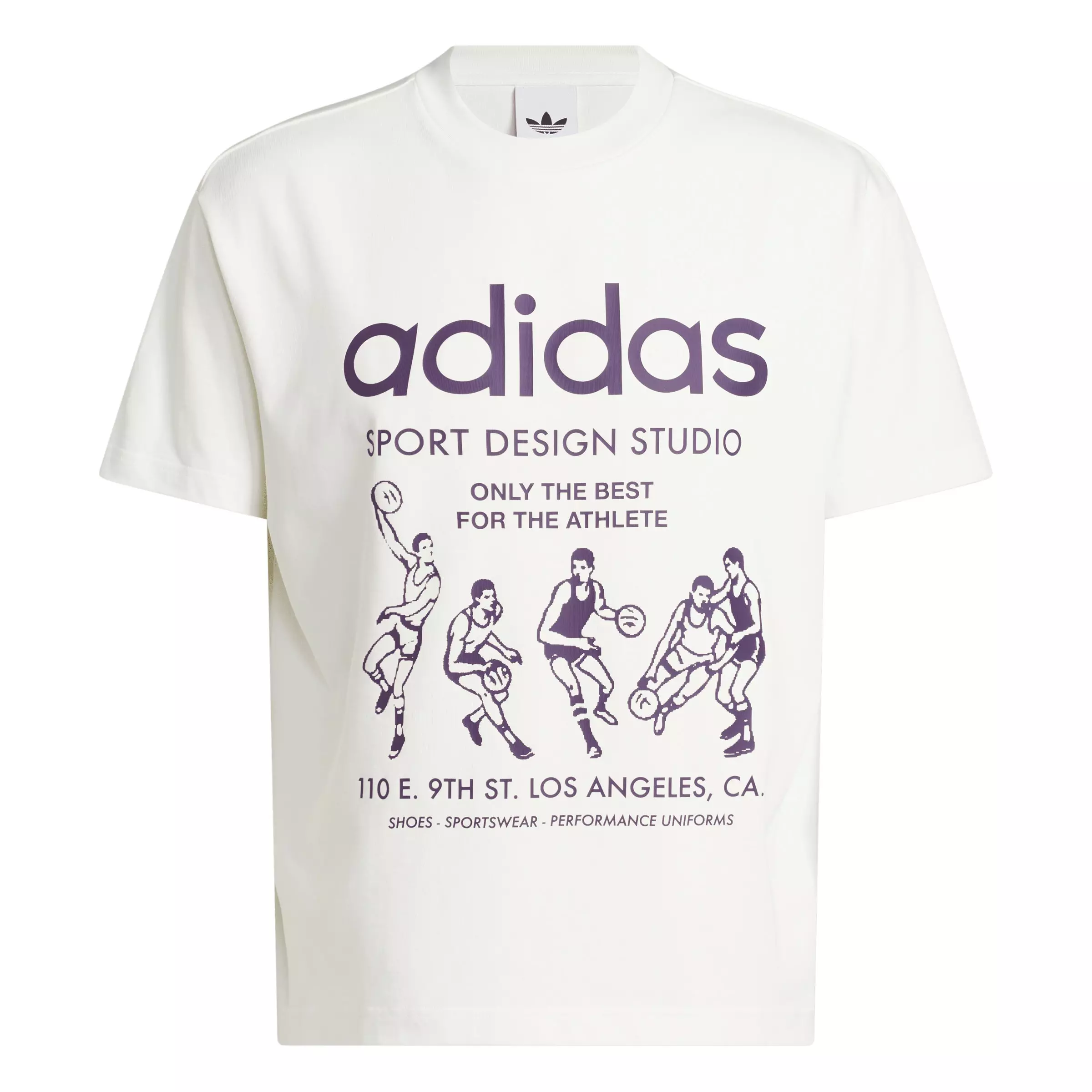 adidas Men's Only The Best For The Athlete T-Shirt - White/Purple - WHITE/PURPLE